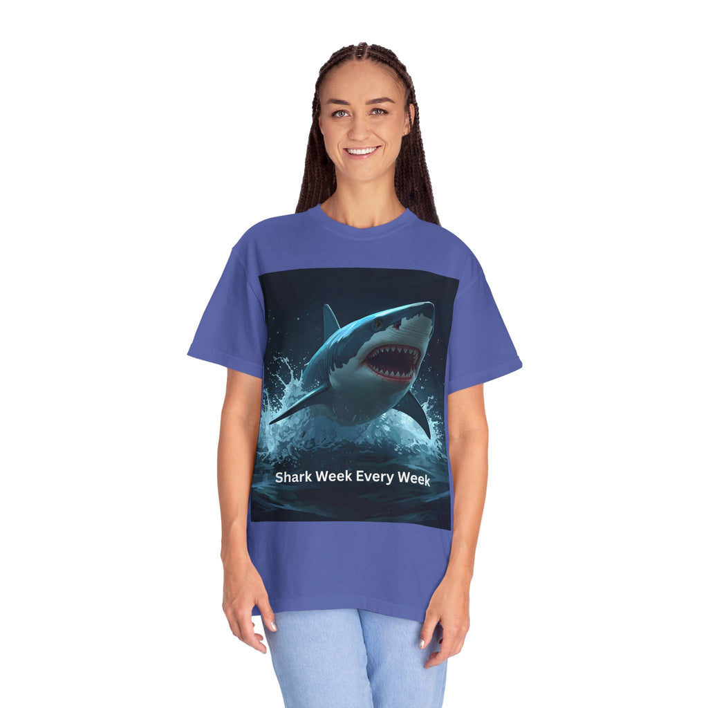 Shark Week Unisex T-Shirt | Fun Ocean Lover Tee, Summer Beachwear, Gift for Shark Fans, Party Outfit, Ocean Conservation Awareness