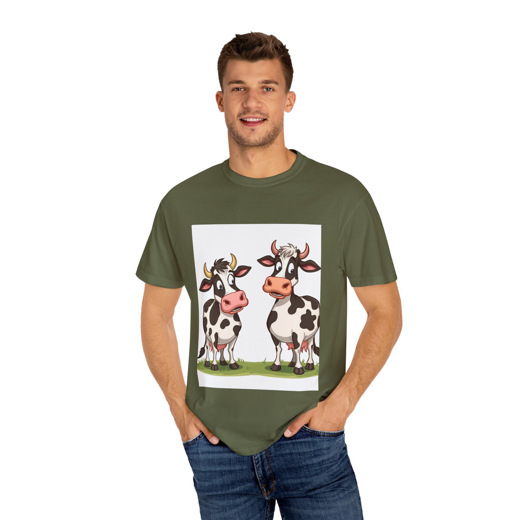 Cute Cows Unisex T-Shirt, Cute Cow Graphic Tee, Animal Lover Gift, Casual Wear, Birthday Present, Fun Farm Shirt