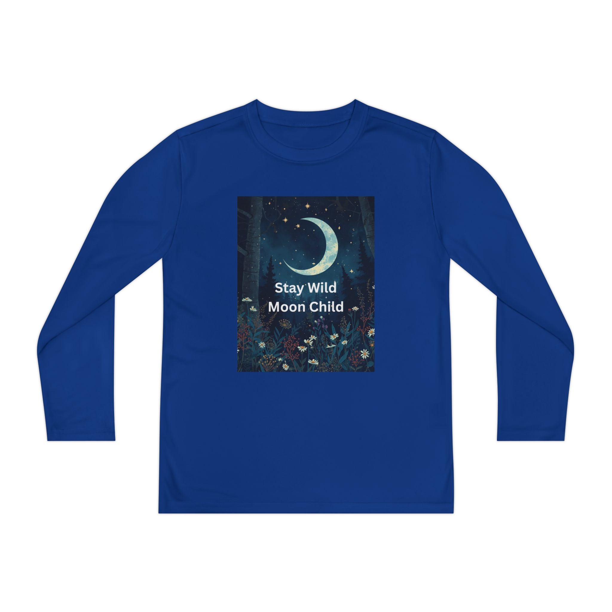 Stay Wild Moon Child Youth Long Sleeve Competitor Tee