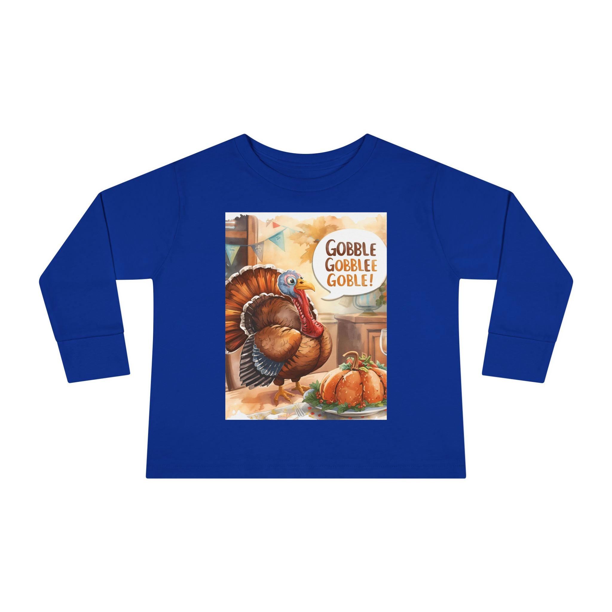 Thanksgiving Turkey Toddler Long Sleeve Tee