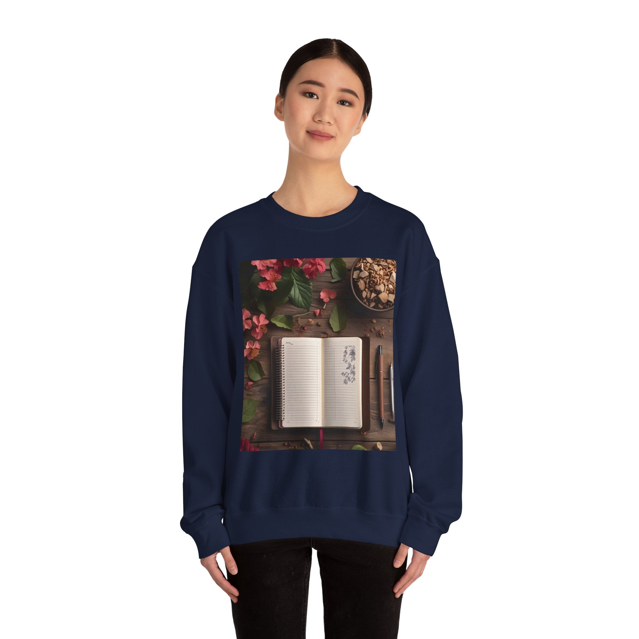 Floral Inspirational Sweatshirt | Cozy Crewneck for Writers, Nature Lovers, Journal Enthusiasts, Perfect Gift for Friends
