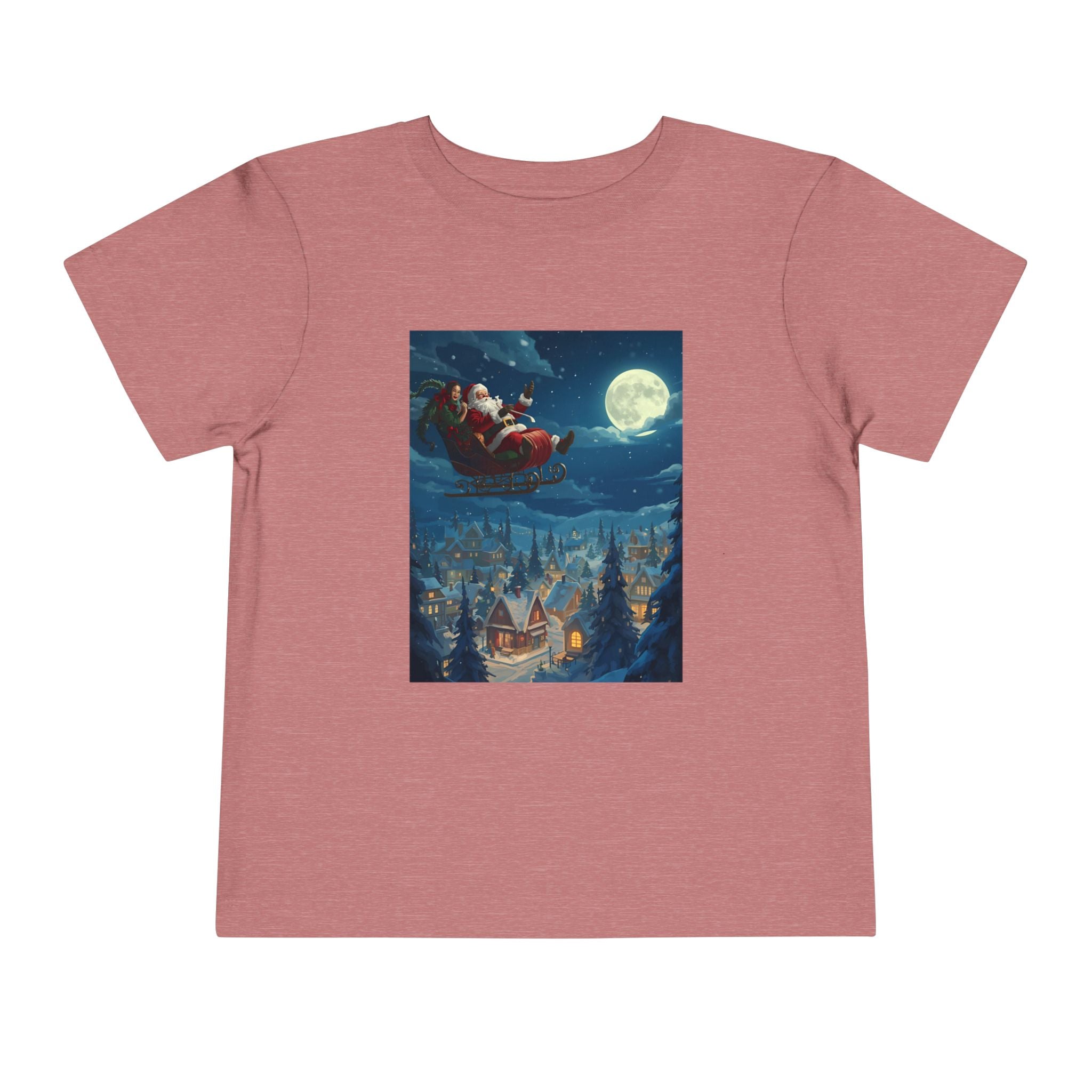 Christmas Santa Sleigh Toddler Short Sleeve Tee