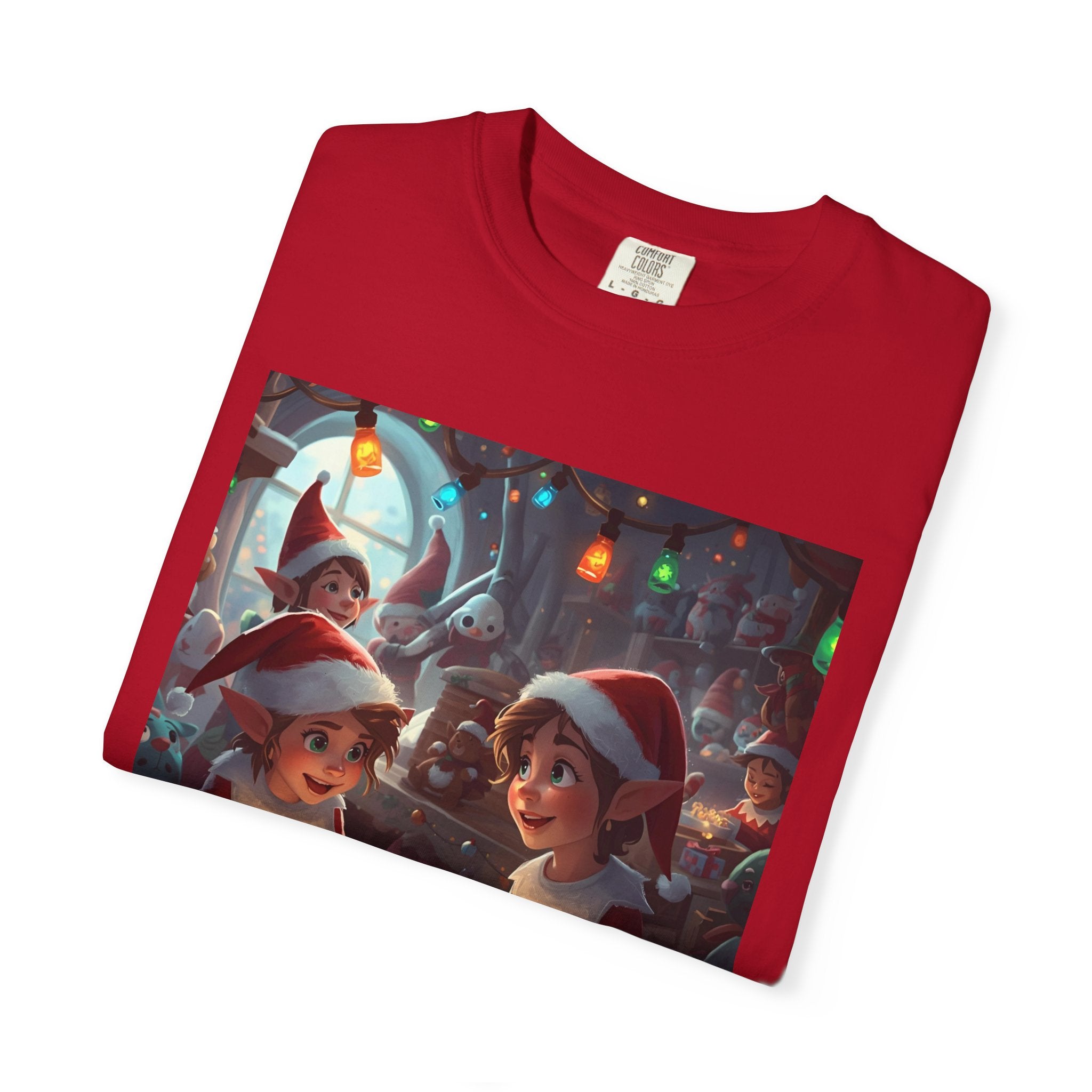 Festive Christmas Elf T-Shirt, Holiday Gift, Unisex Tee, Seasonal Wear, Family Celebration, Santa Theme