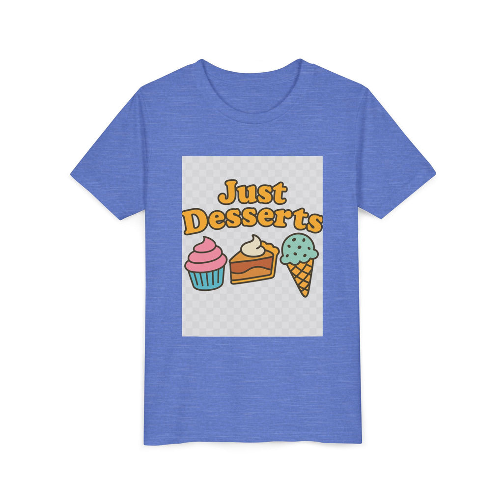 Youth Short Sleeve Tee - Just Desserts Ice Cream and Cupcake Graphic T-Shirt