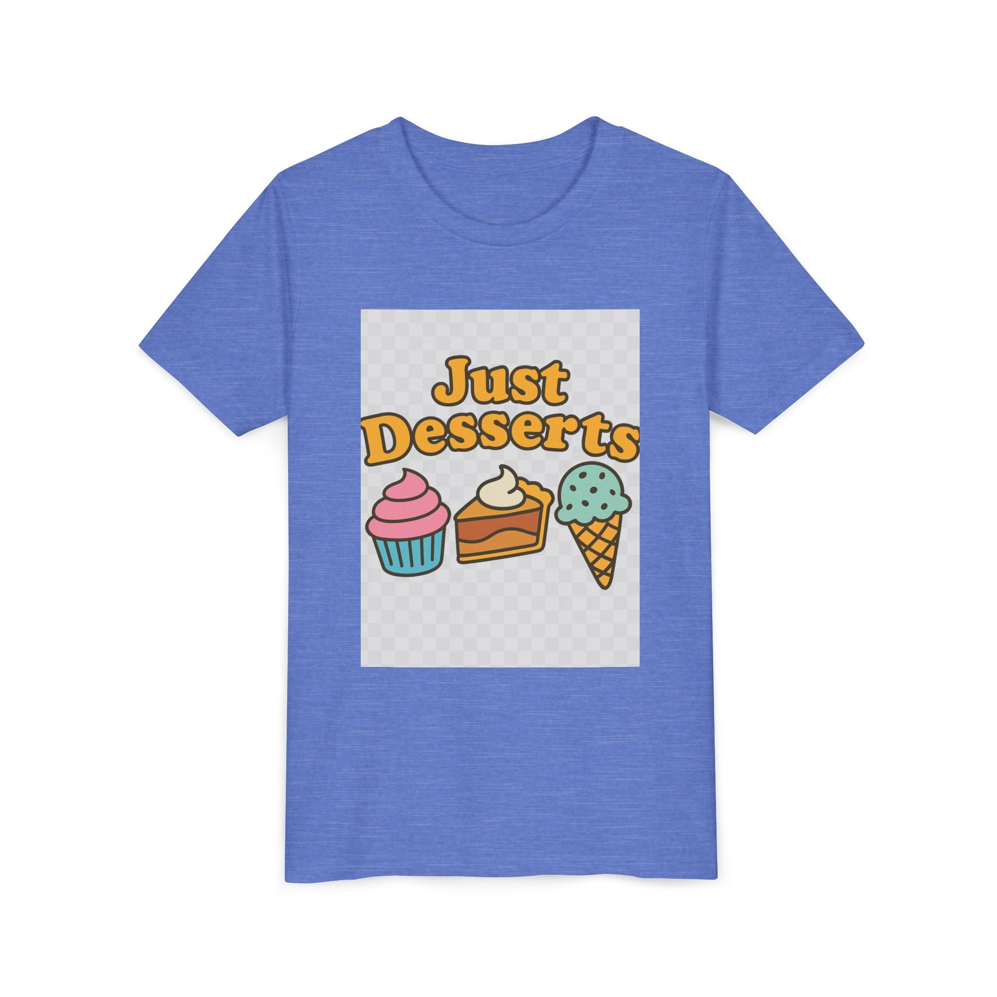 Youth Short Sleeve Tee - Just Desserts Ice Cream and Cupcake Graphic T-Shirt