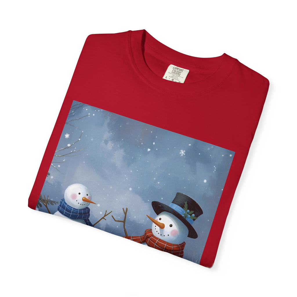 Christmas Snowman Family T-Shirt, Holiday Gift, Cozy Tee, Unisex Snowman Shirt, Festive Apparel, Winter Celebration Wear