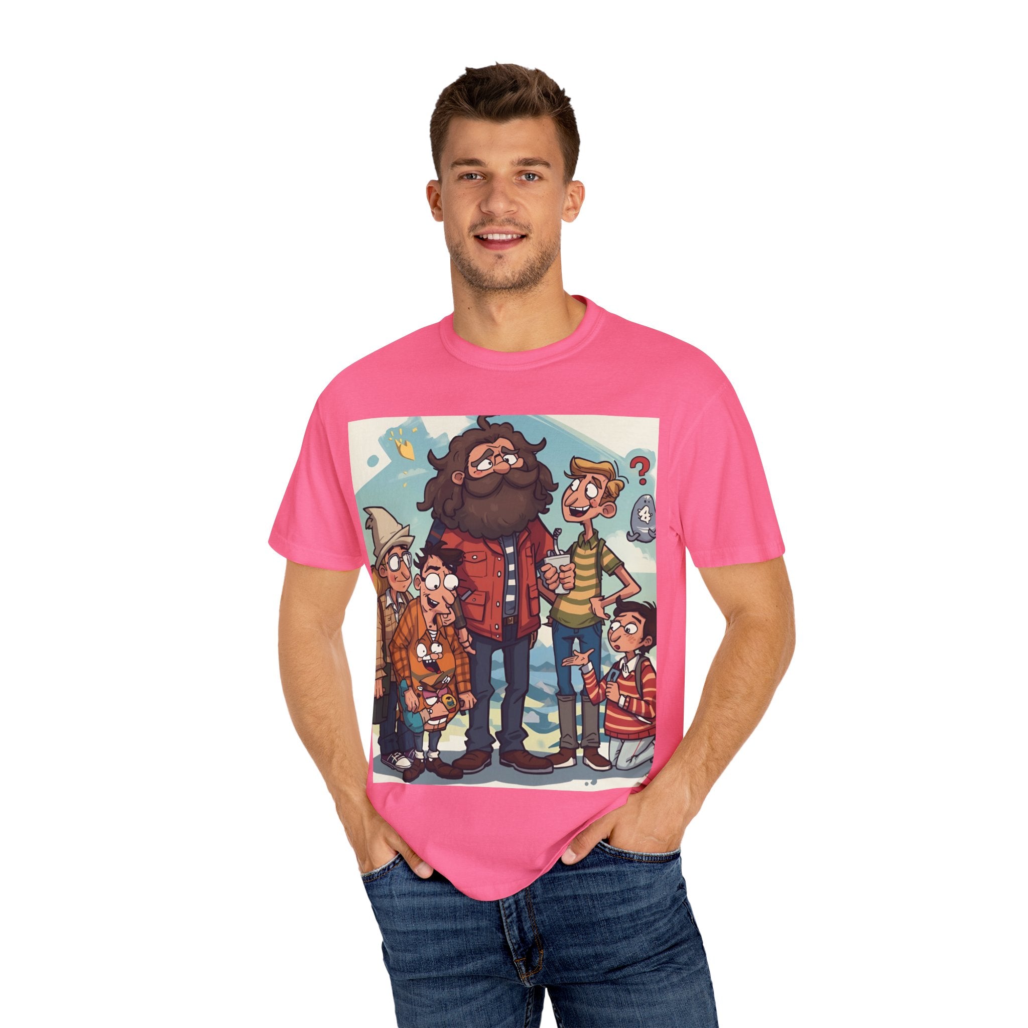 Charming Cartoon Graphic Tee, Fun Unisex T-shirt for Casual Wear, Unique Gift Ideas for Holidays, Family Gatherings, Cartoon Lovers, [...]
