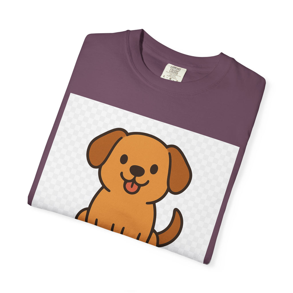 Dog Lover Garment-Dyed T-Shirt, Cute Animal Tee, Pet Parent Gift, Casual Dog Shirt, Unisex Doggy Apparel
