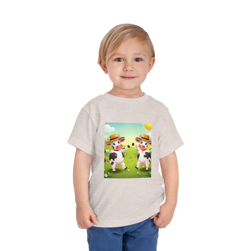 Cute Cow Fun Farm Toddler Short Sleeve Tee
