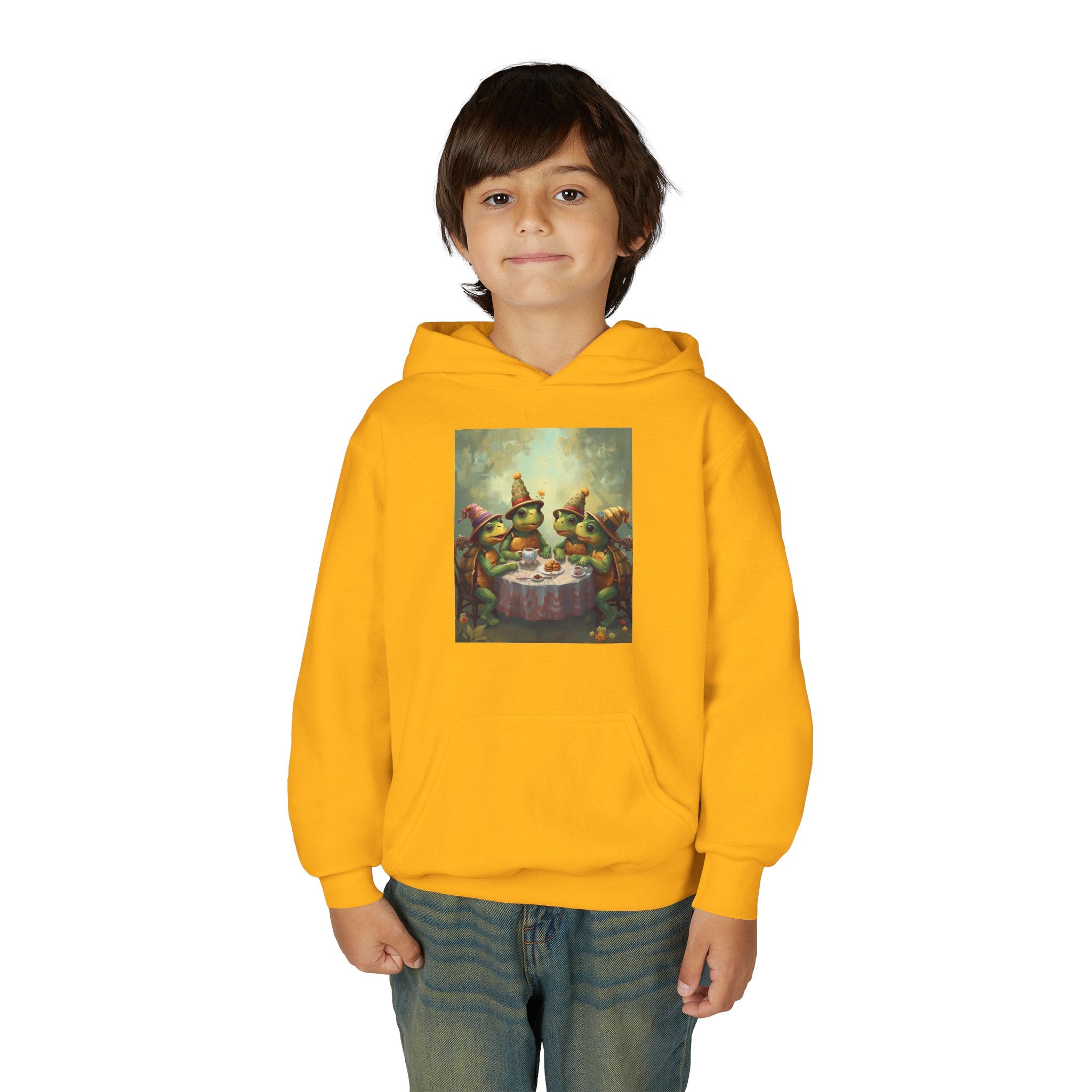 Whimsical Turtle Youth Heavy Blend Hooded Sweatshirt