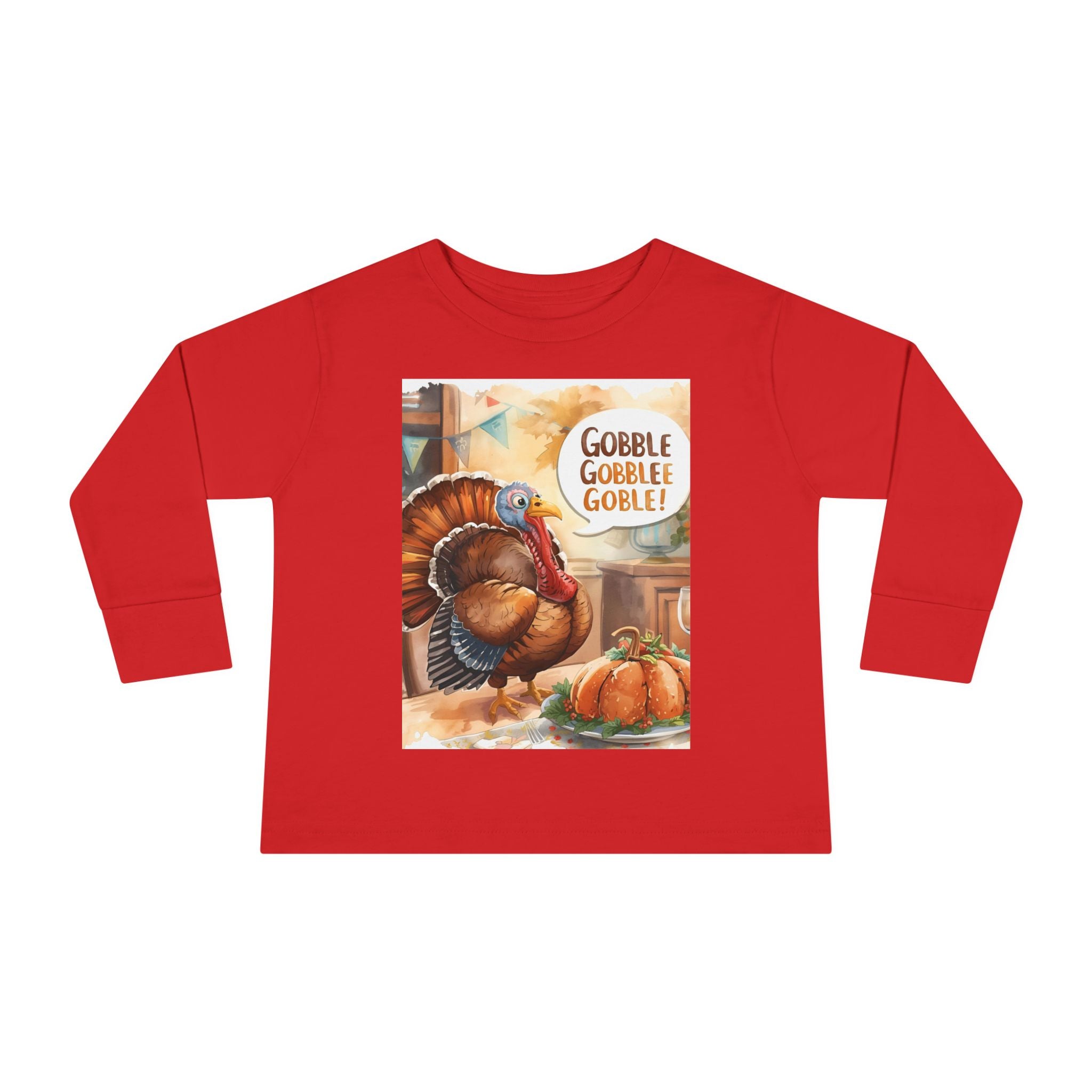 Thanksgiving Turkey Toddler Long Sleeve Tee