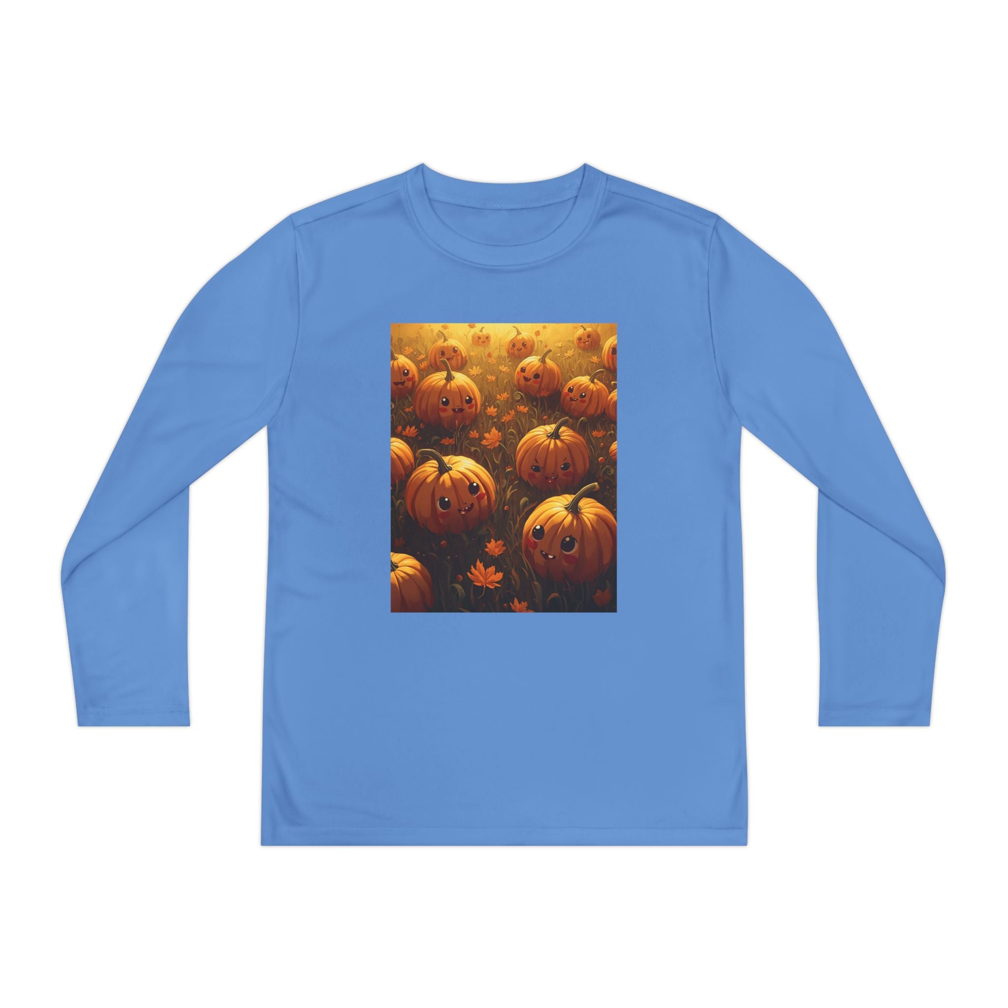 Happy Halloween Pumpkin Youth Long Sleeve Competitor Tee