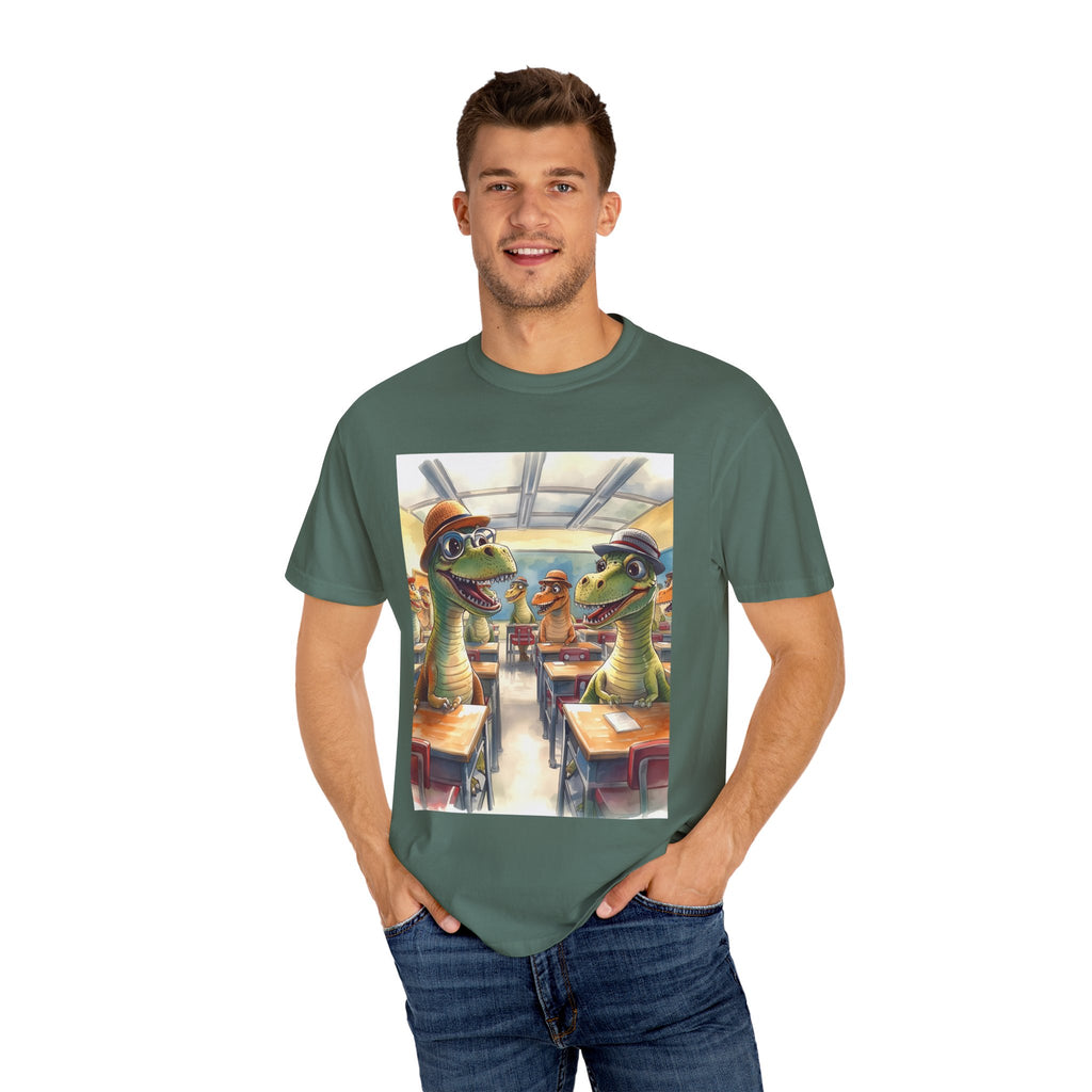 Dinosaur Classroom Unisex T-Shirt: Fun, Casual Wear for Kids, Teachers, Dino Lovers, Birthday Gifts, Everyday Use