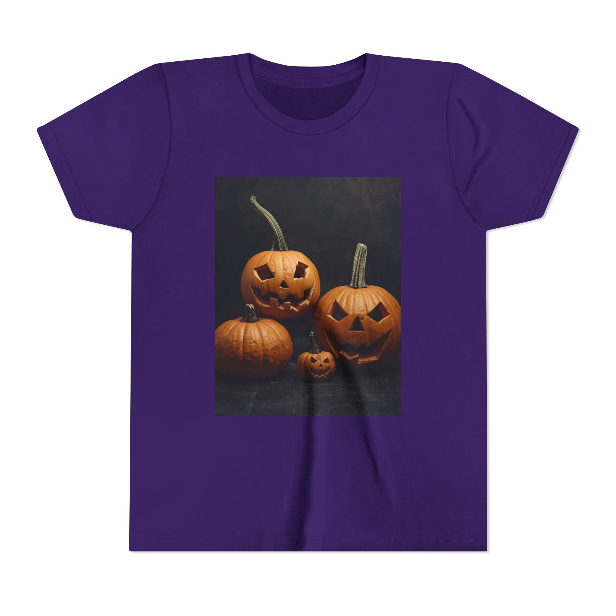 Spooky Halloween Pumpkin Youth Short Sleeve Tee