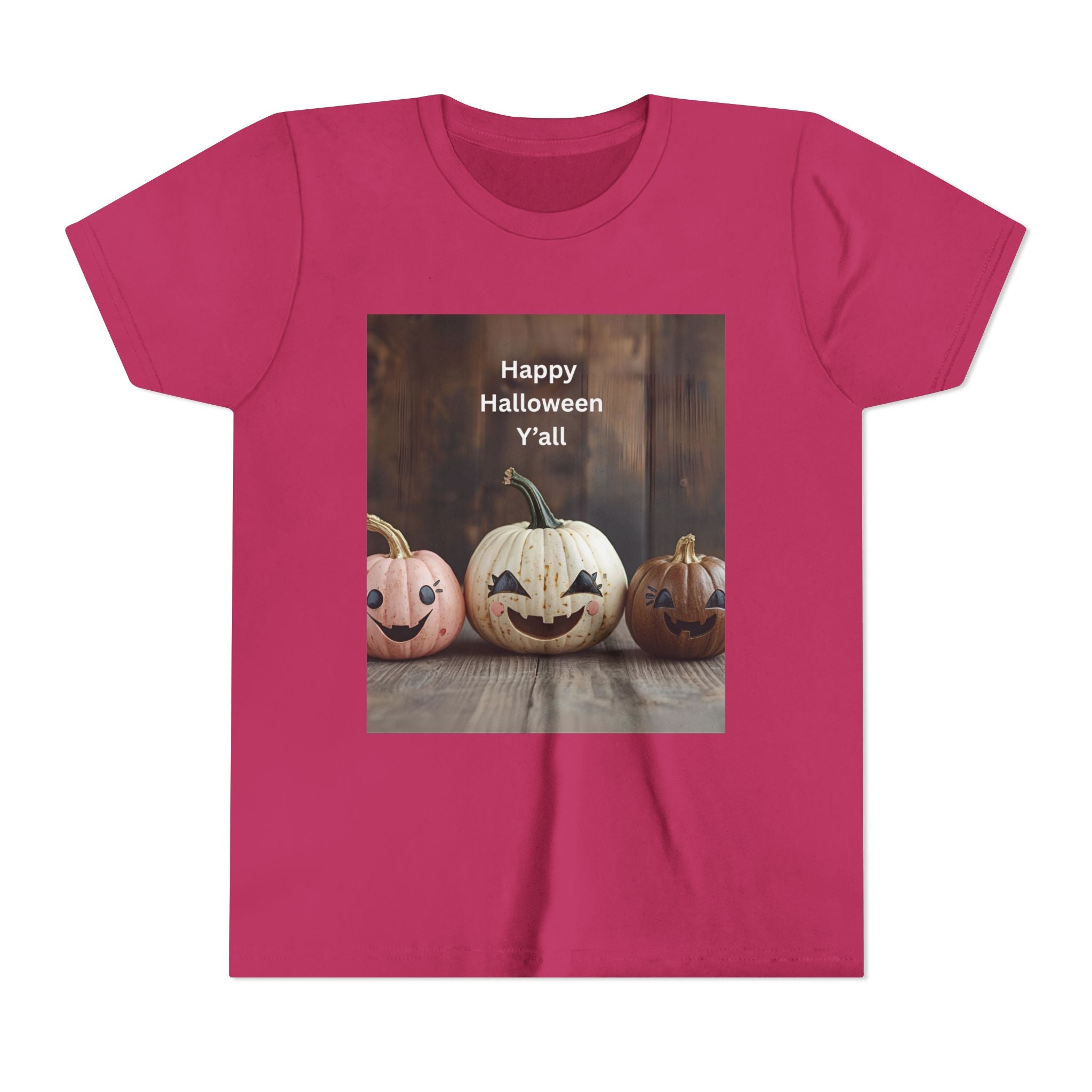 Happy Halloween Youth Tee, Kids Halloween Shirt, Pumpkin T-Shirt, Fall Festival Apparel, Trick or Treat Wear, Spooky Season Top