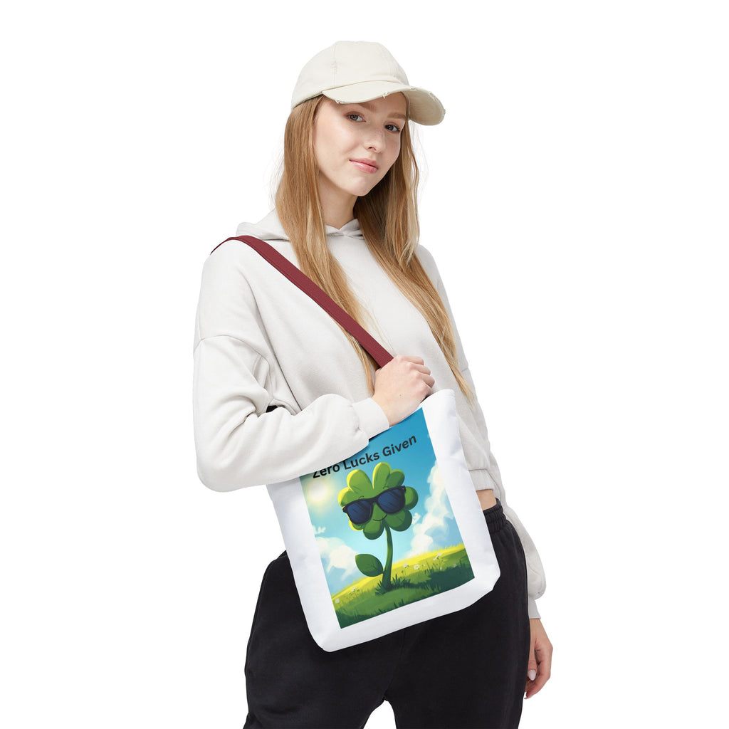 Zero Lucks Given Playful St. Patrick's Day Tote Bag, Fun Canvas Bag for Shoppers, Zero Lucks Given Bag, Gift for Friends, Travel Bag, Everyday Use