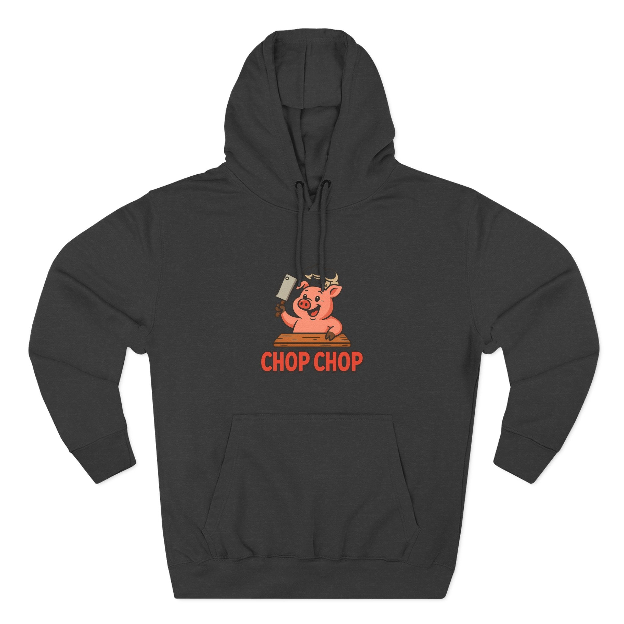Cute Chef Pig Fleece Hoodie, Comfortable Fall Wear, Gift for Foodies, Kitchen Lovers, Funny Cooking Sweatshirt