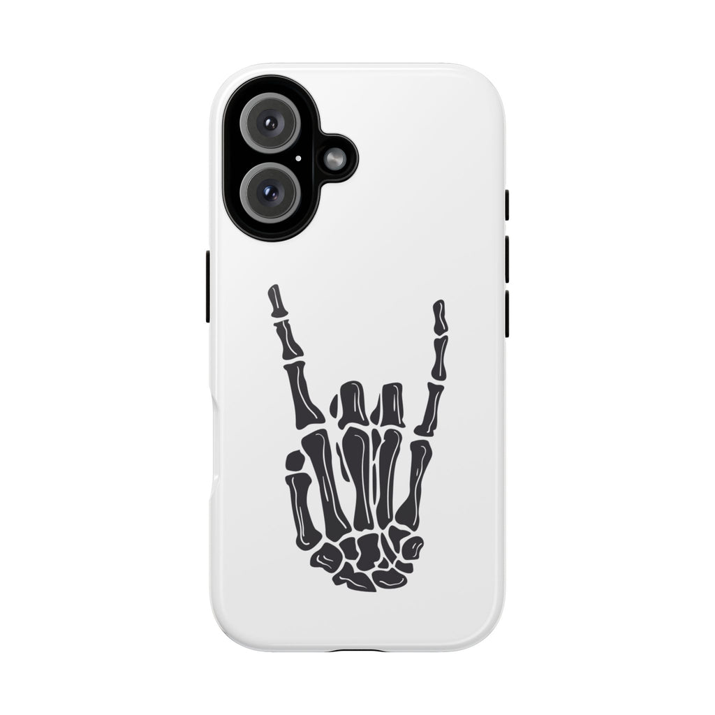 Rock On Skeleton Phone Case, Edgy Phone Cover, Tough Cases for Music Lovers, Halloween Accessories, Gifts for Him