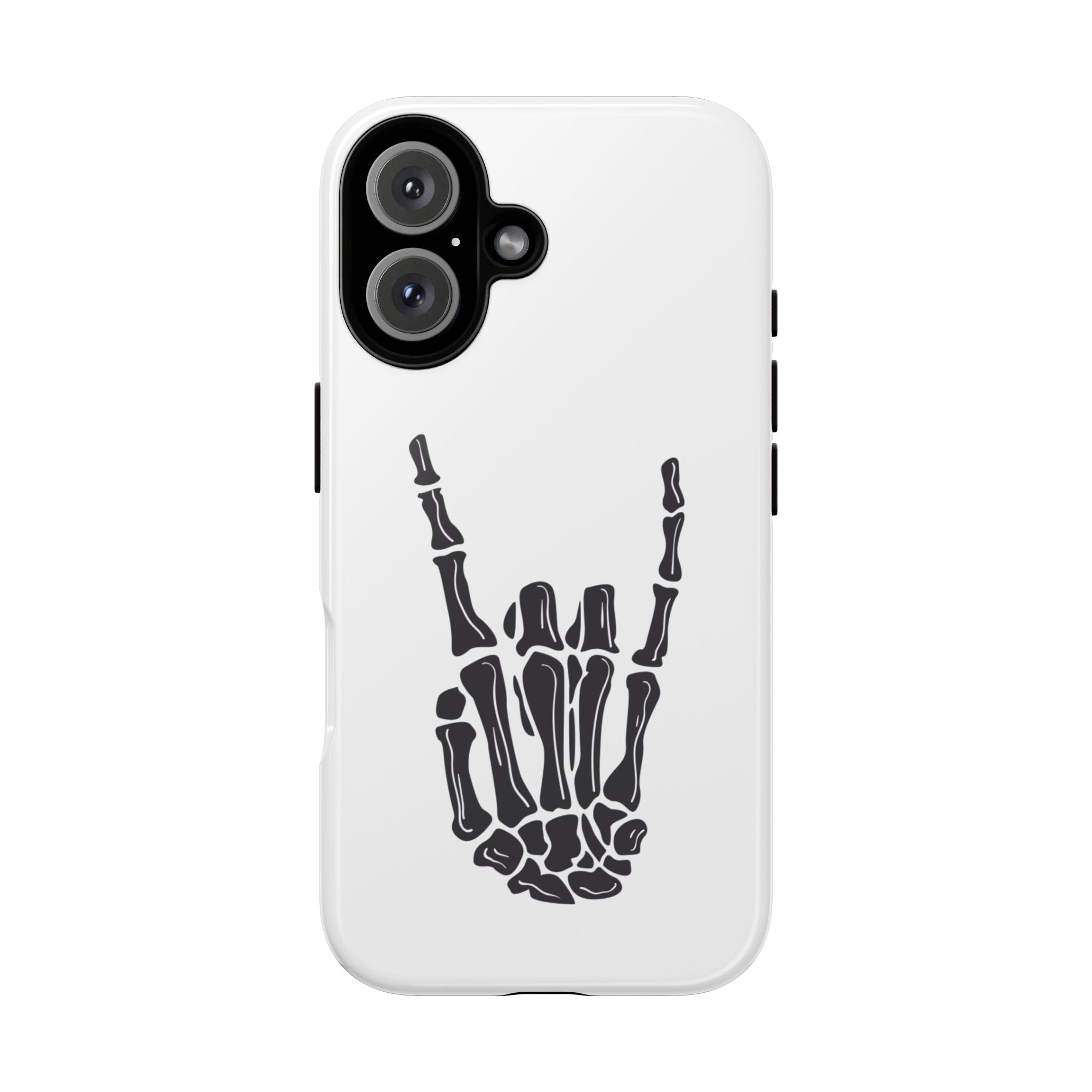 Rock On Skeleton Phone Case, Edgy Phone Cover, Tough Cases for Music Lovers, Halloween Accessories, Gifts for Him
