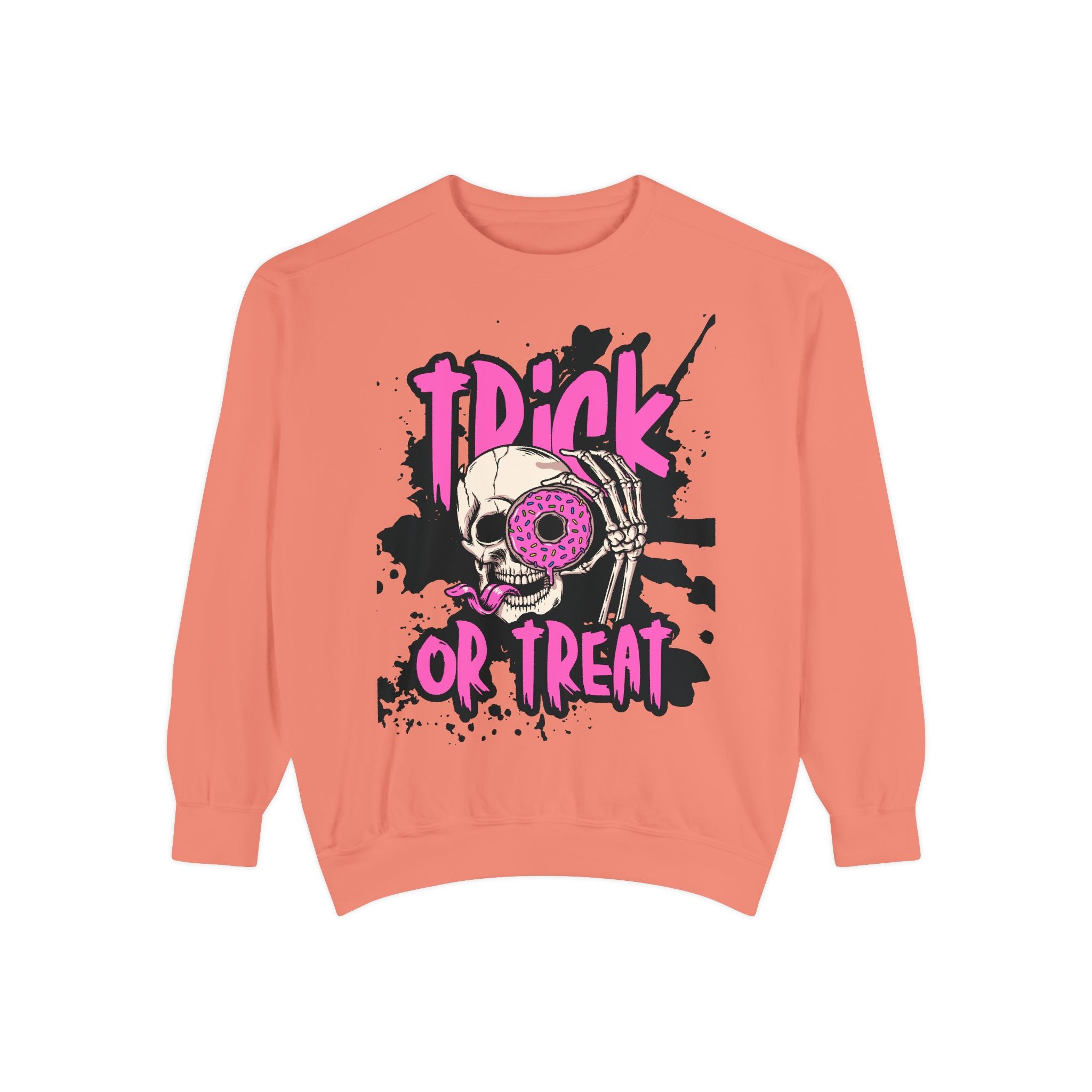 Trick or Treat Skull Unisex Garment-Dyed Sweatshirt