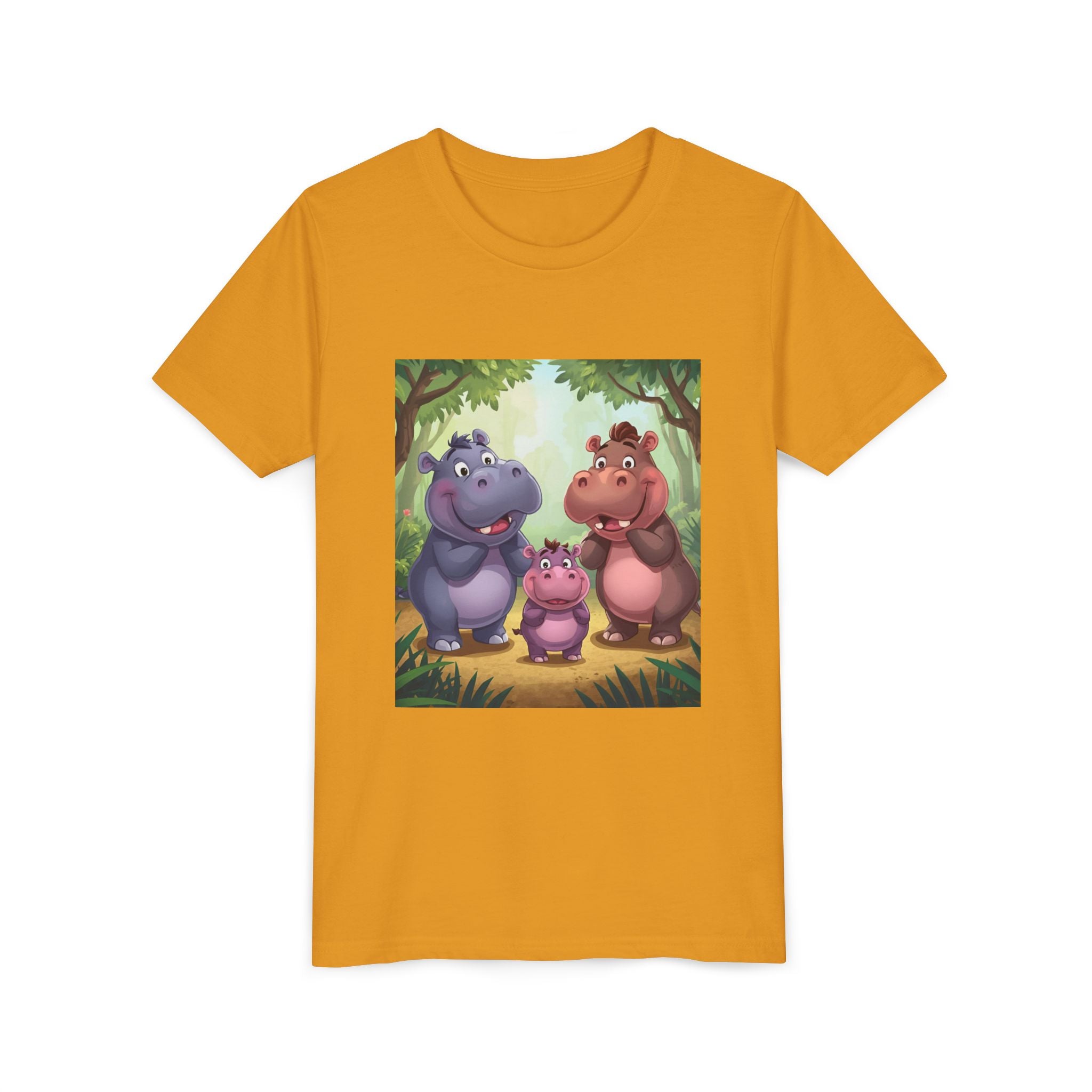 Hippo Cute Youth Short Sleeve Tee