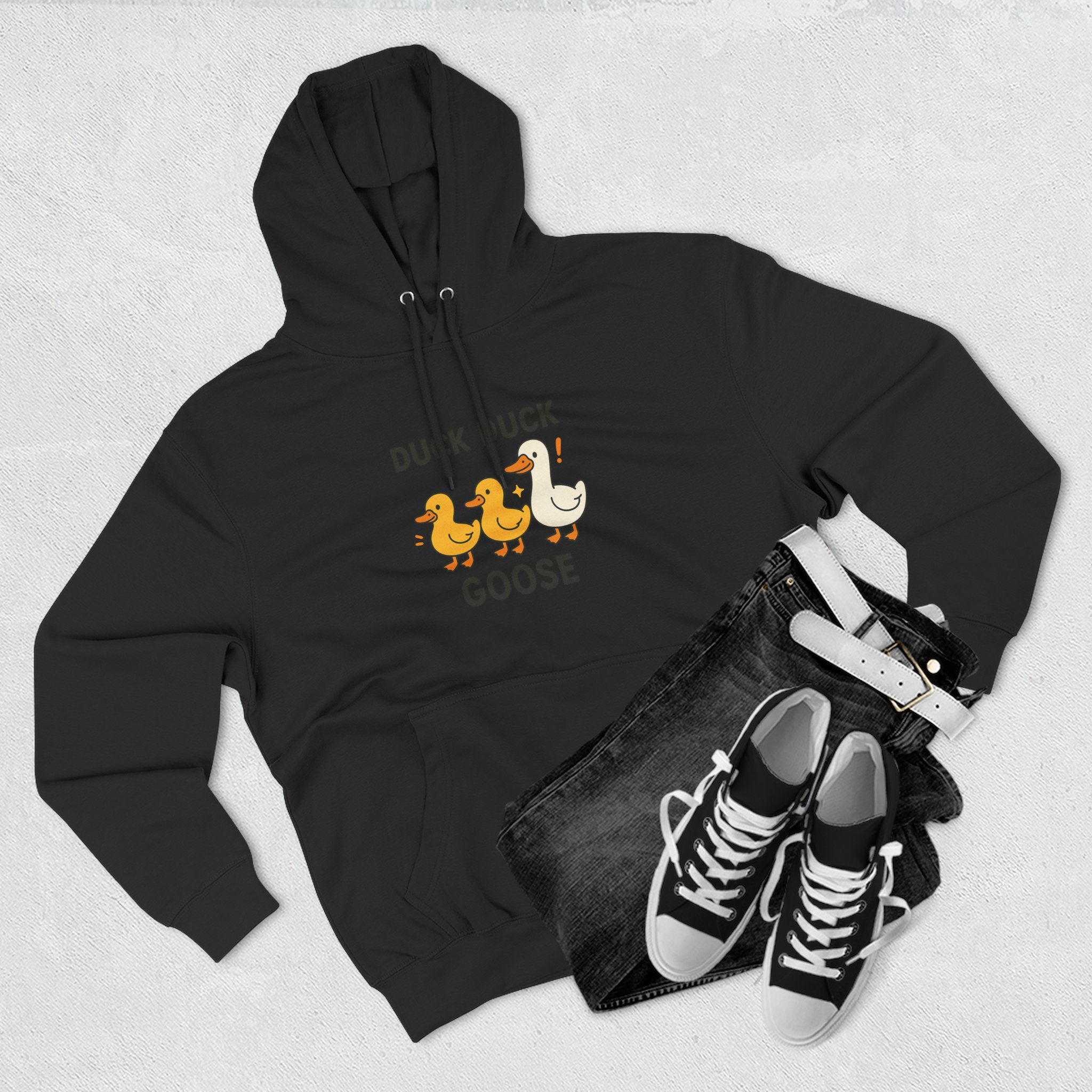 Cute Duck Duck Goose Hoodie, Funny Fleece Sweatshirt, Gift for Kids and Adults, Perfect for Fall and Casual Wear