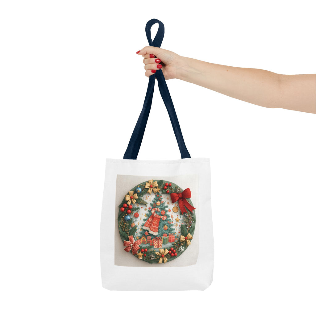 Christmas Tote Bag, Festive Holiday Bag, AOP Design, Gift Bag for Her, Reusable Shopping Tote