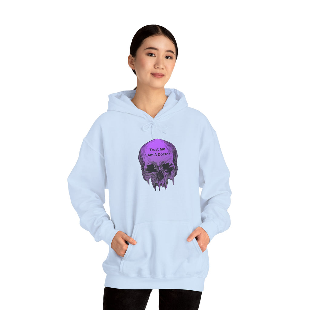 Skull Graphic Hoodie - Trust Me I Am A Boosted Spirit, Cozy Sweatshirt for Halloween, Casual Wear, Unique Gift