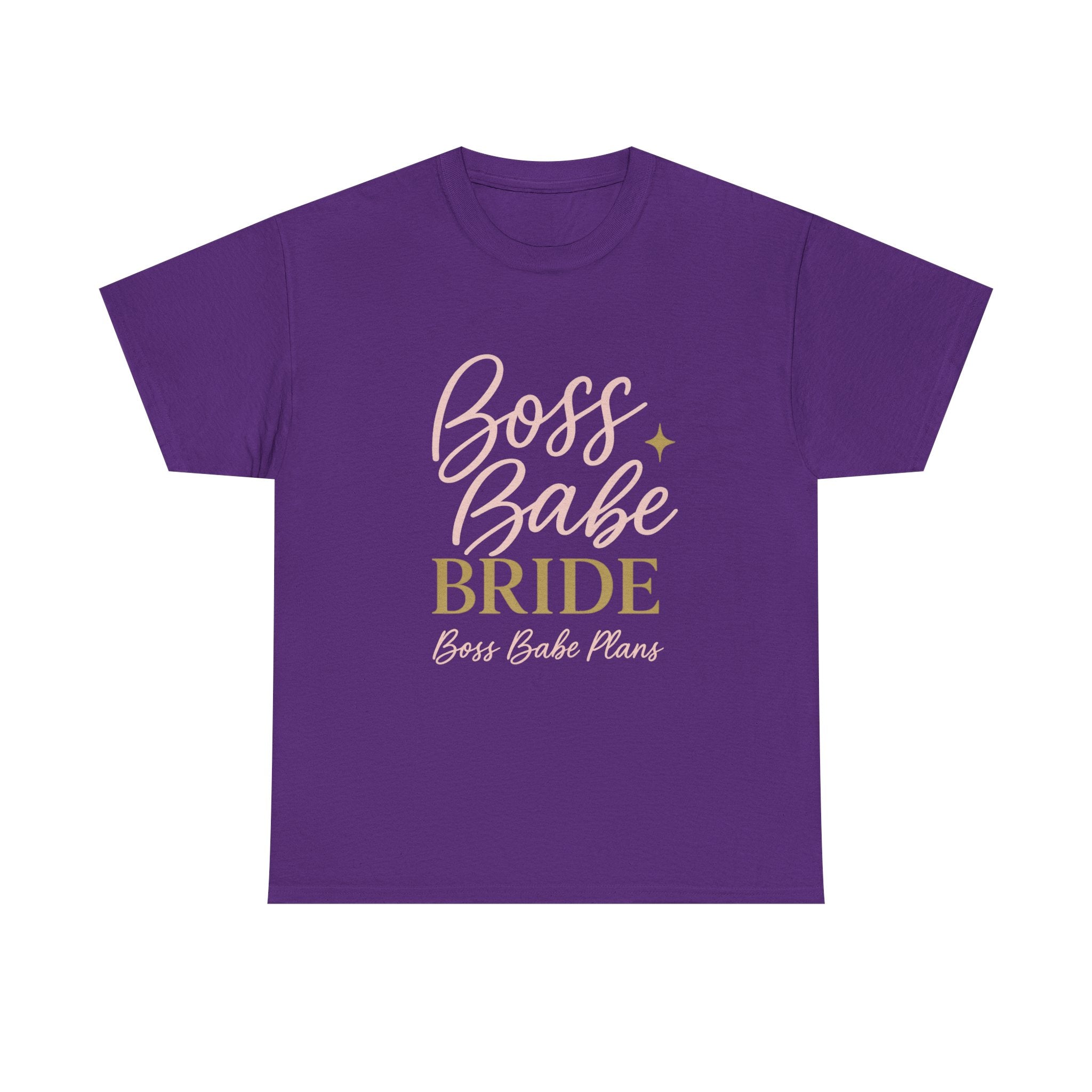 Boss Babe Plans Bride Tee - Unisex Heavy Cotton T-Shirt for Future Brides