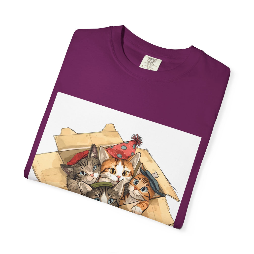 Cute Kittens In Box Unisex Garment-Dyed T-shirt