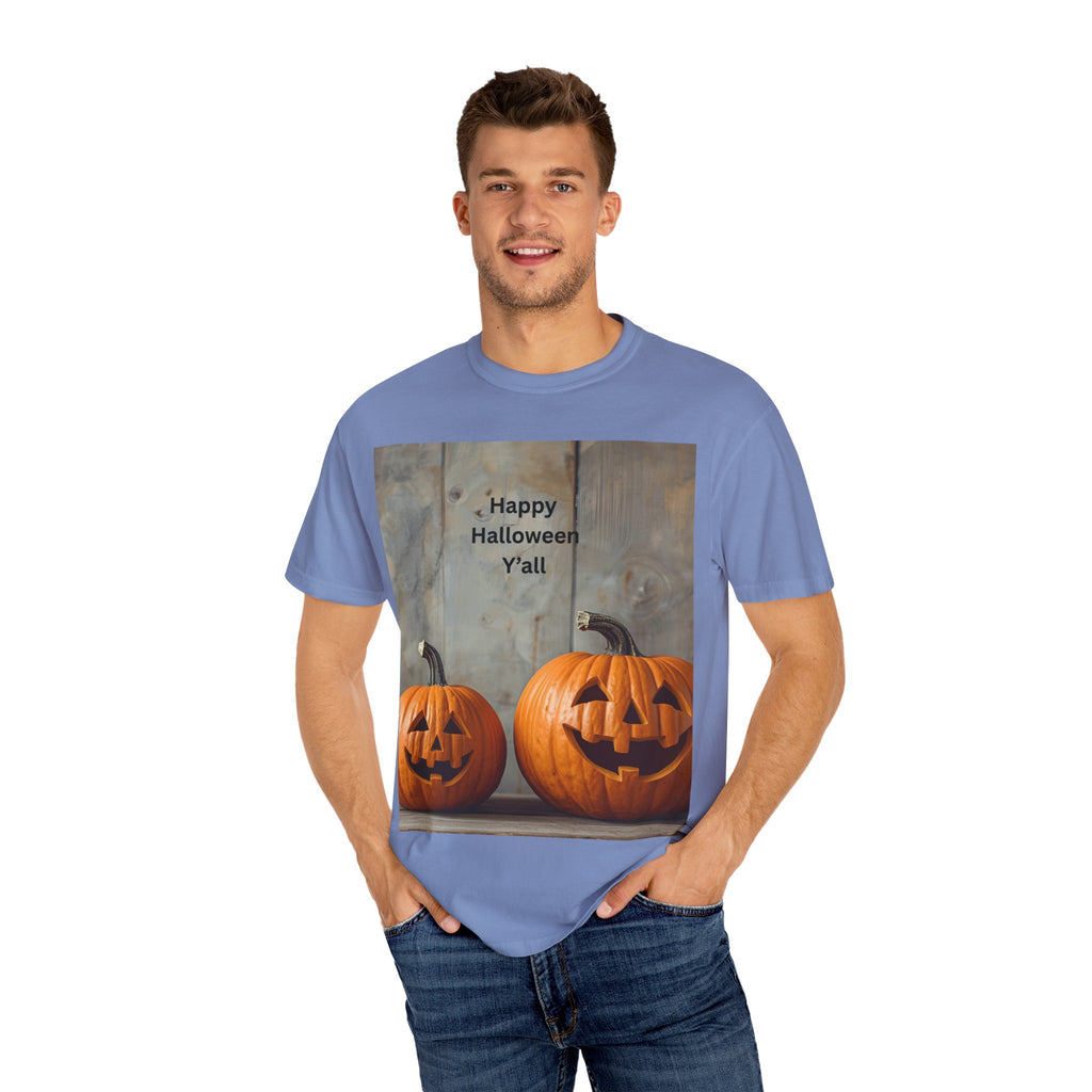 Happy Halloween Unisex T-Shirt, Spooky Fall Tee, Pumpkin Graphic Shirt, Halloween Costume Top, Fall Celebration Wear