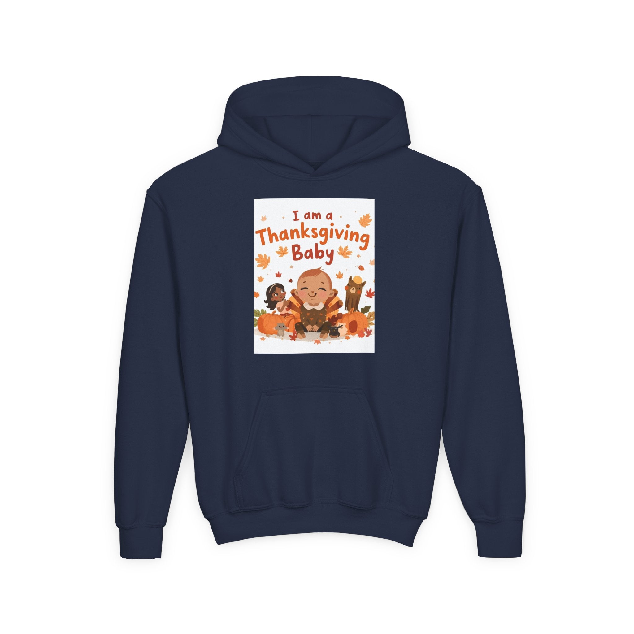 I'm A Thanksgiving Baby Youth Heavy Blend Hooded Sweatshirt
