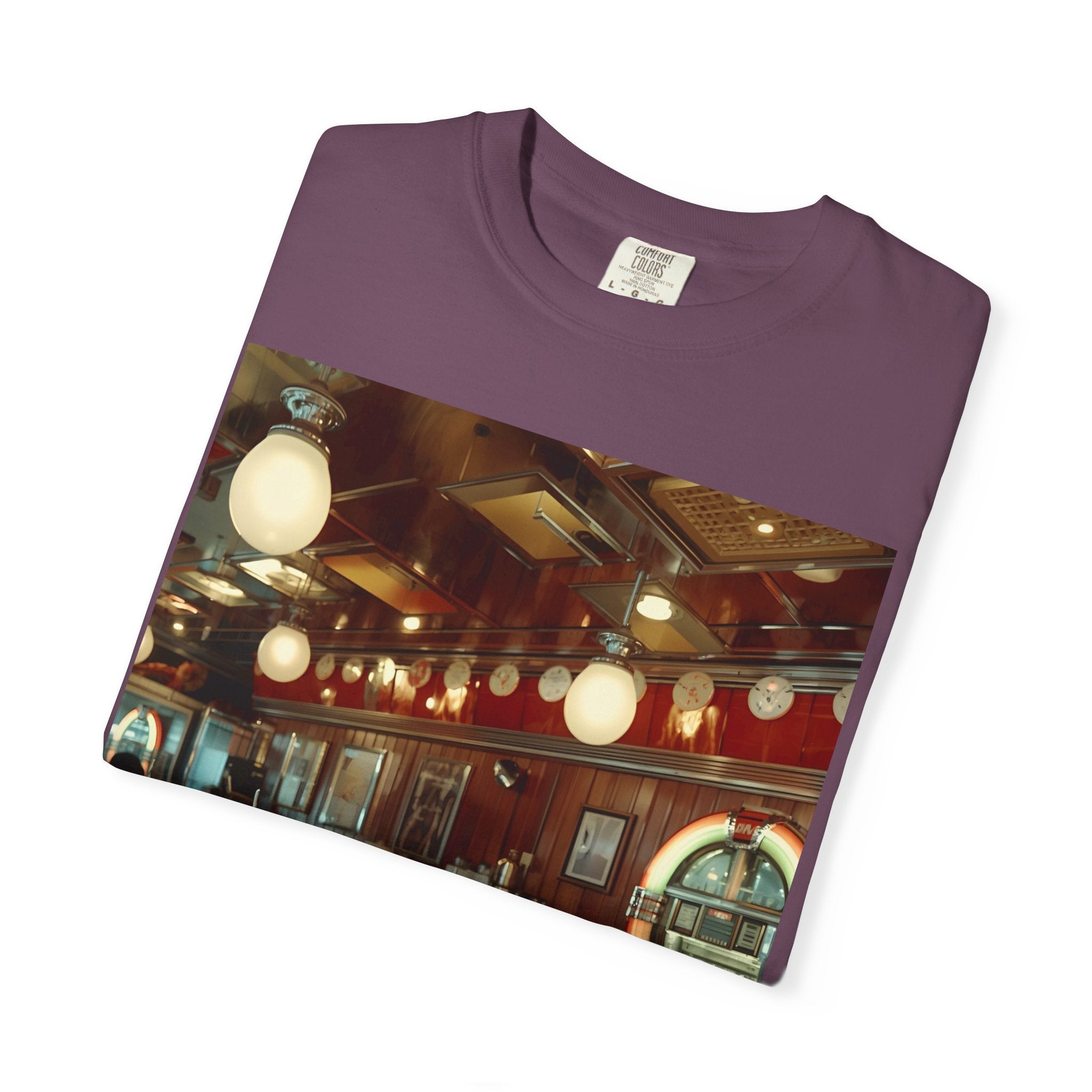 Cozy Cafe Vibe T-Shirt | Unisex Garment-Dyed Tee for Casual Outings, Vintage Style, Ice Cream Lovers, Retro Aesthetic, Everyday Wear