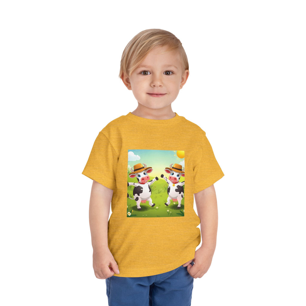 Cute Cow Fun Farm Toddler Short Sleeve Tee