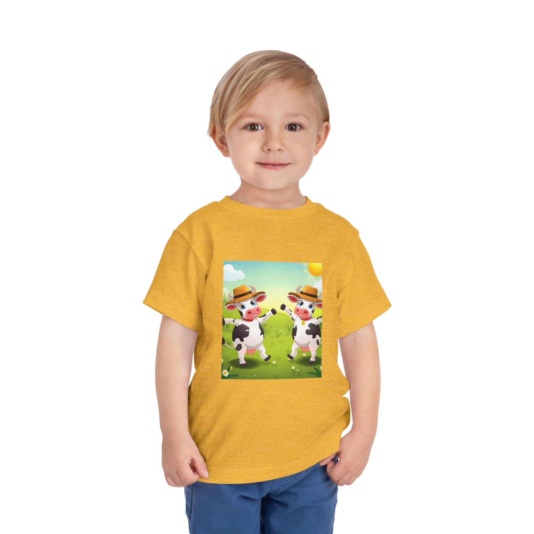 Cute Cow Fun Farm Toddler Short Sleeve Tee