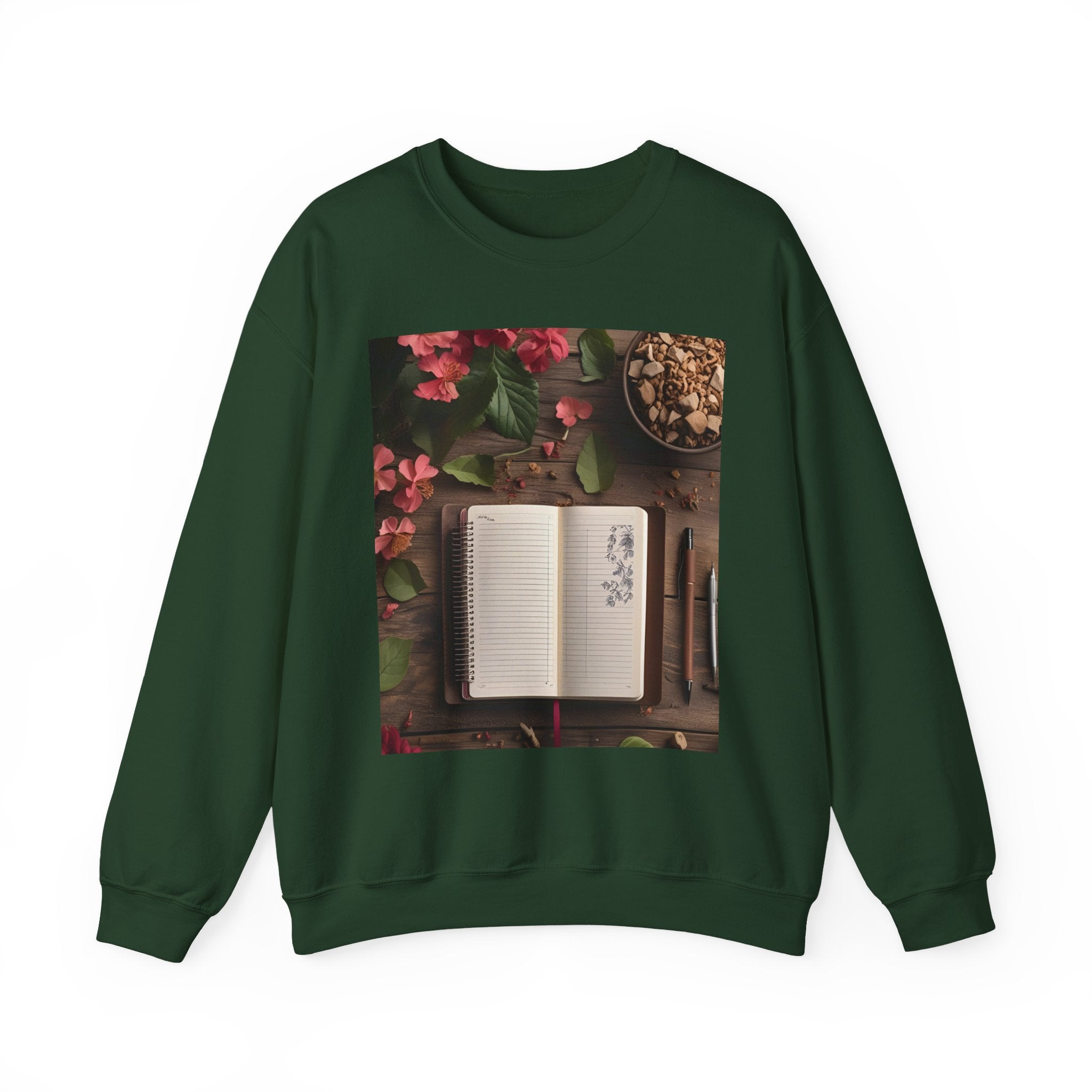 Floral Inspirational Sweatshirt | Cozy Crewneck for Writers, Nature Lovers, Journal Enthusiasts, Perfect Gift for Friends