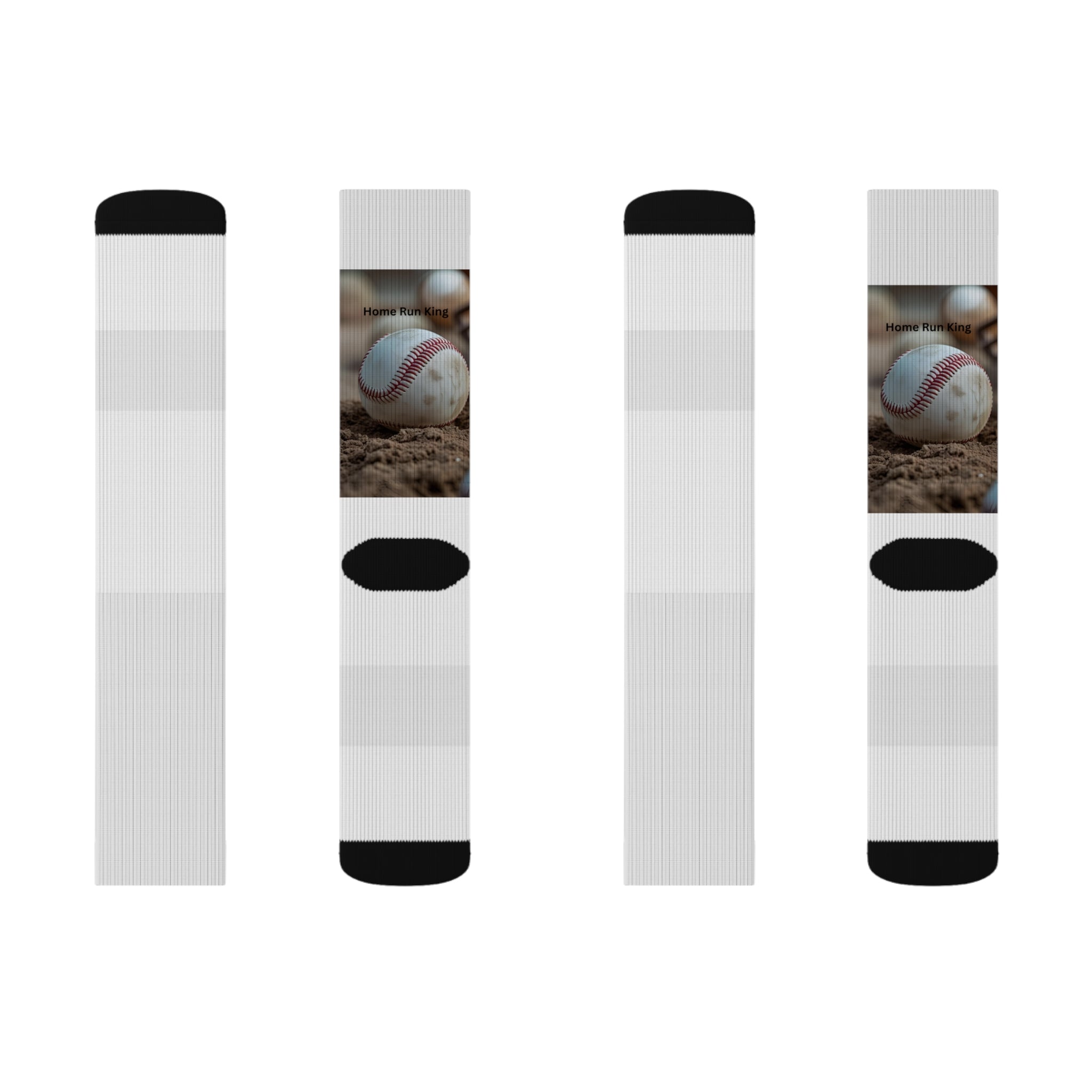 Homerun King Personalized Sublimation Socks for Sports Lovers, Custom Athletic Socks, Unique Gift for Him, Her, Baseball Enthusiasts, Cozy Footwear
