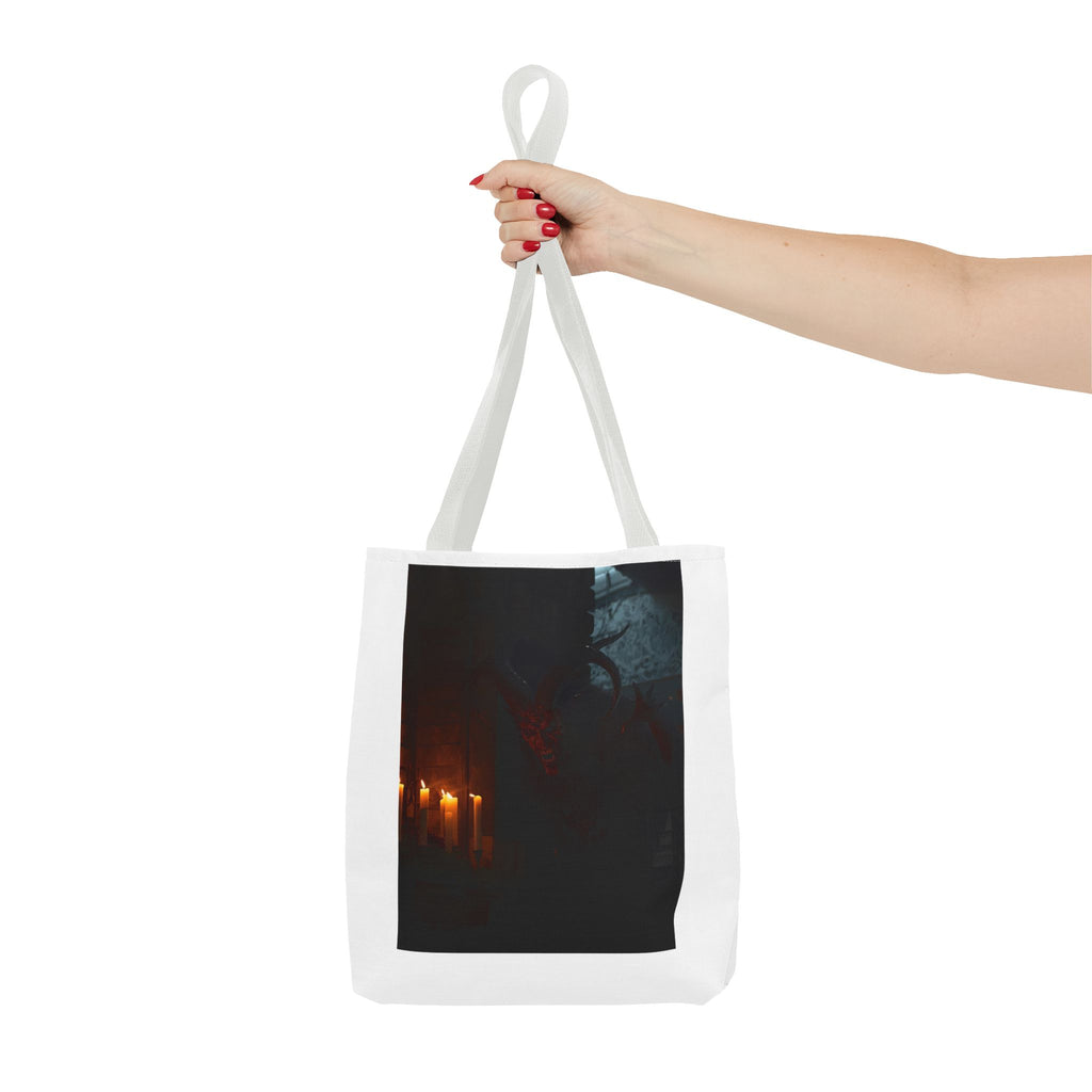 Spooky Halloween Pumpkin Shadow Tote Bag (AOP)