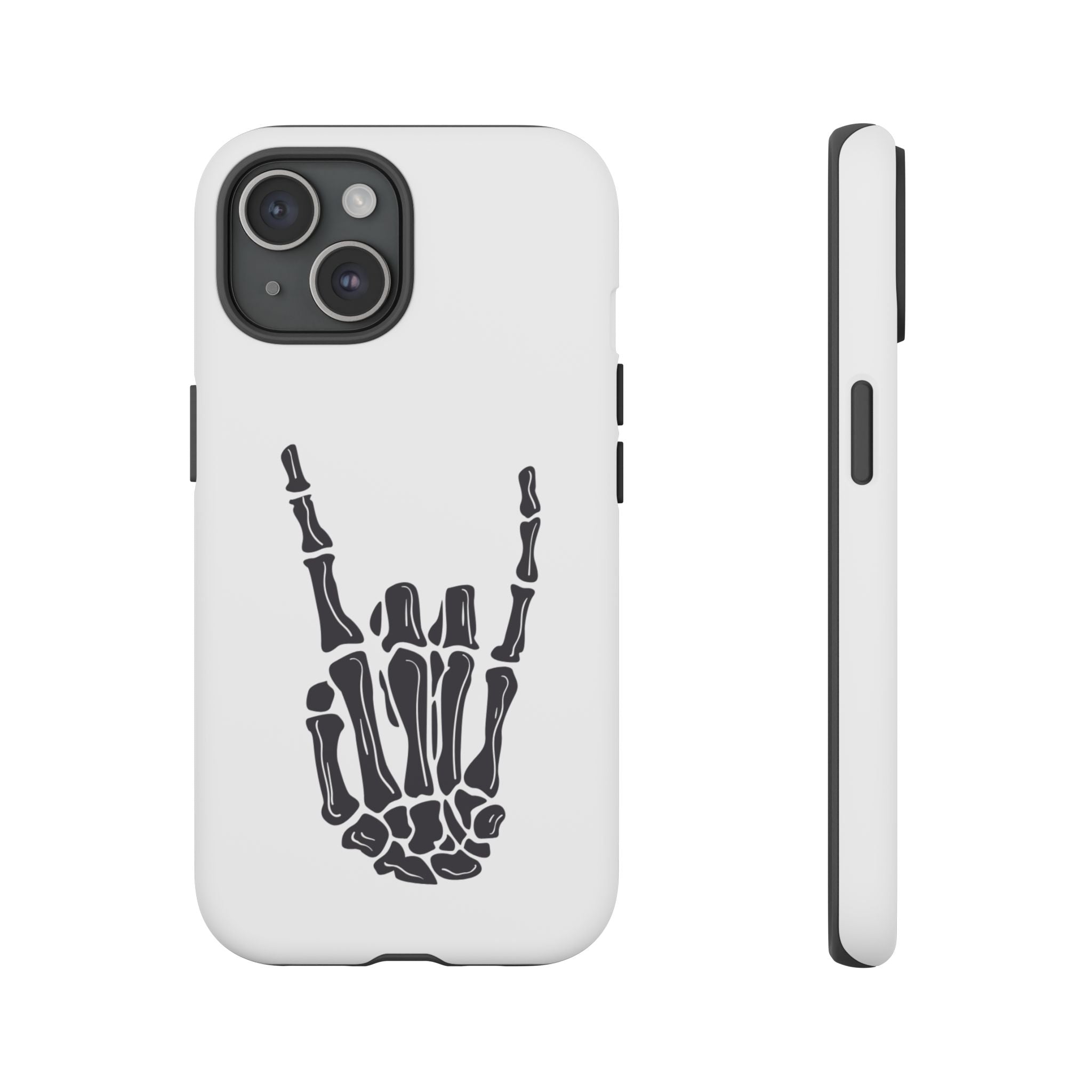 Rock On Skeleton Phone Case, Edgy Phone Cover, Tough Cases for Music Lovers, Halloween Accessories, Gifts for Him