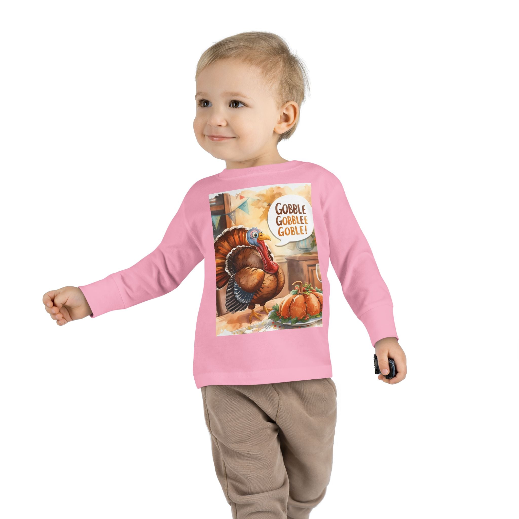 Thanksgiving Turkey Toddler Long Sleeve Tee