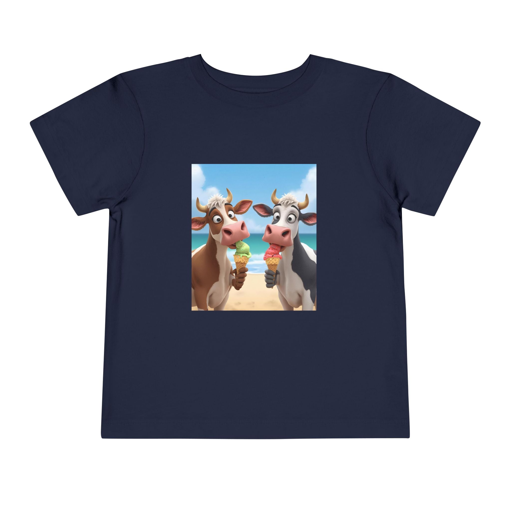Beachy Cow Toddler Short Sleeve Tee