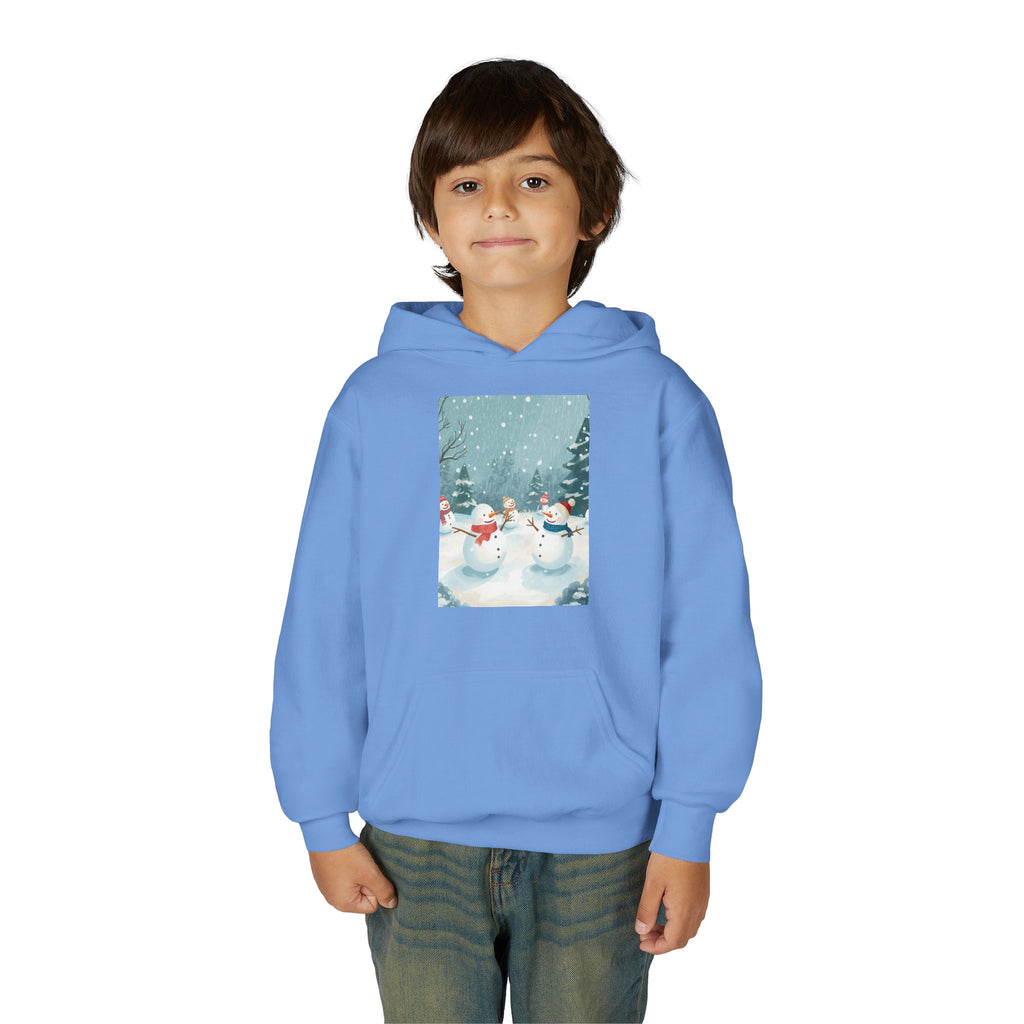 Festive Snowman Hoodie for Kids, Winter Sweatshirt, Christmas Gift, Holiday Apparel, Cozy Winter Wear