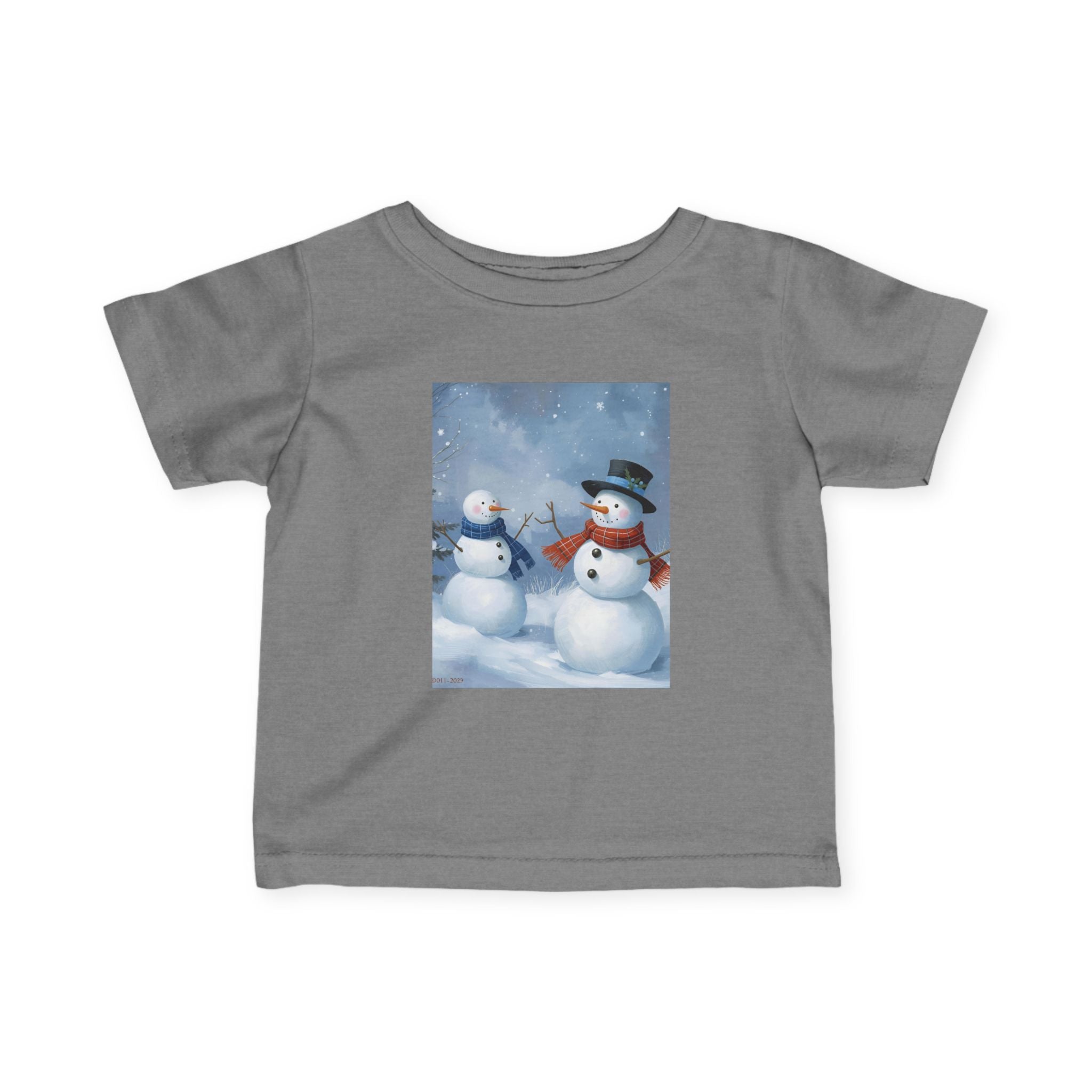 Christmas Snowman Family Infant Fine Jersey Tee