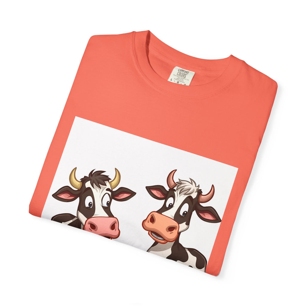 Cute Cows Unisex T-Shirt, Cute Cow Graphic Tee, Animal Lover Gift, Casual Wear, Birthday Present, Fun Farm Shirt