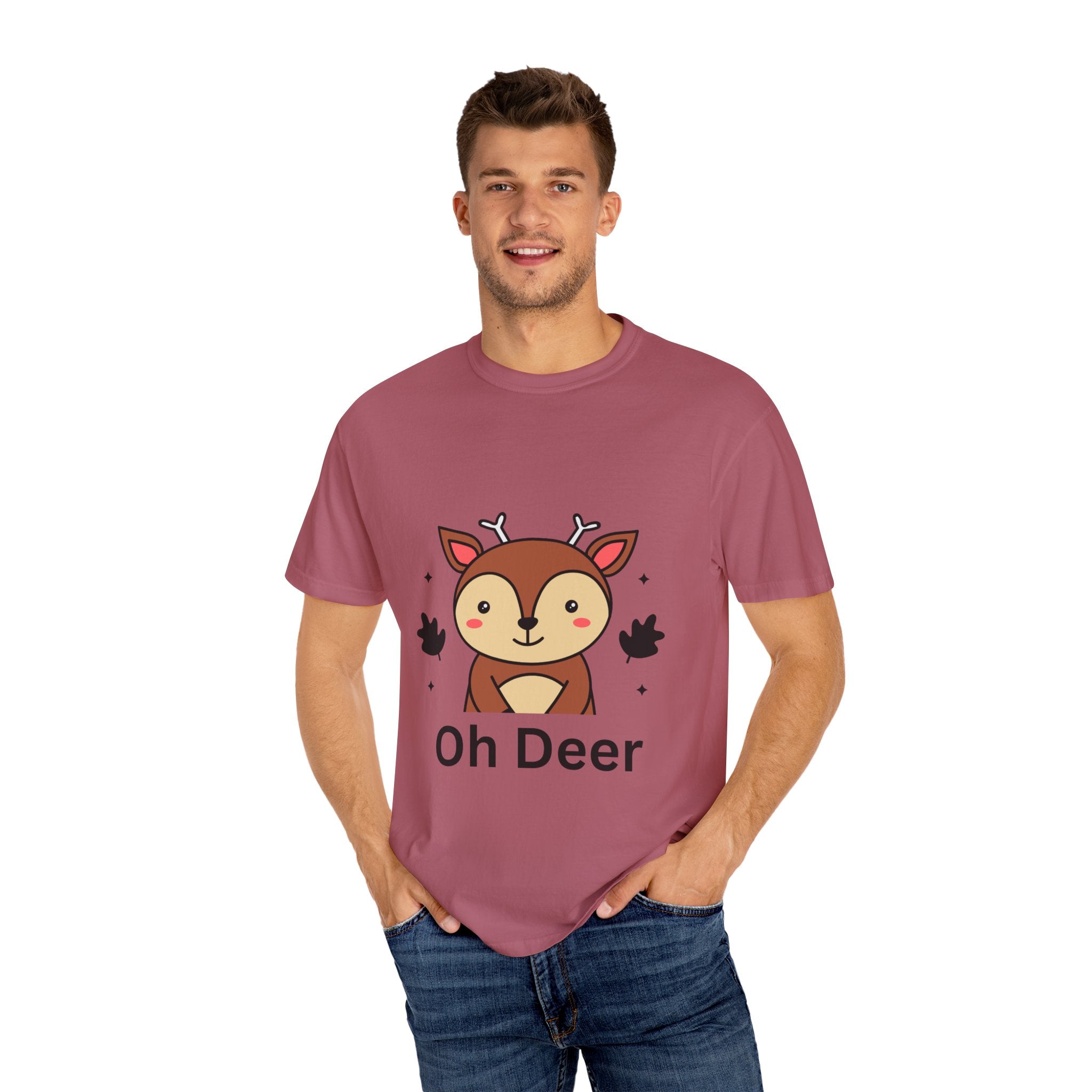 Cute Animal Graphic T-Shirt, Oh Deer Tee, Gift for Animal Lovers, Funny Shirt for Family, Casual Wear, Unisex Fashion