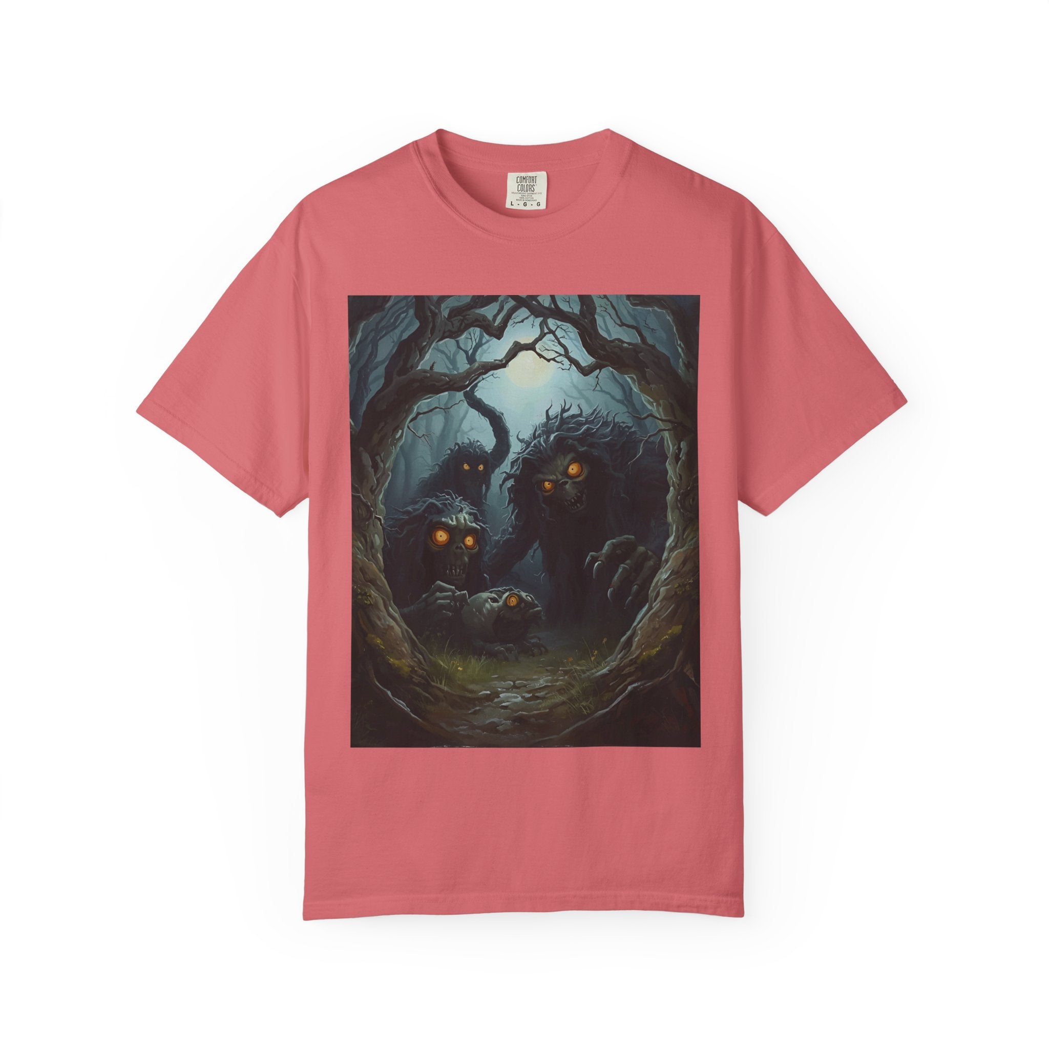 Spooky Mysterious Forest Graphic T-Shirt, Unisex Tee, Nature Lover Gift, Halloween Apparel, Unique Artwear