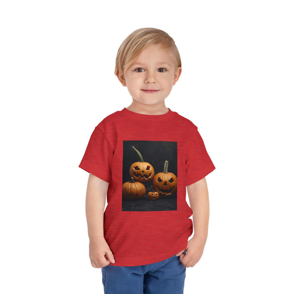 Spooky Halloween Pumpkin Toddler Short Sleeve Tee