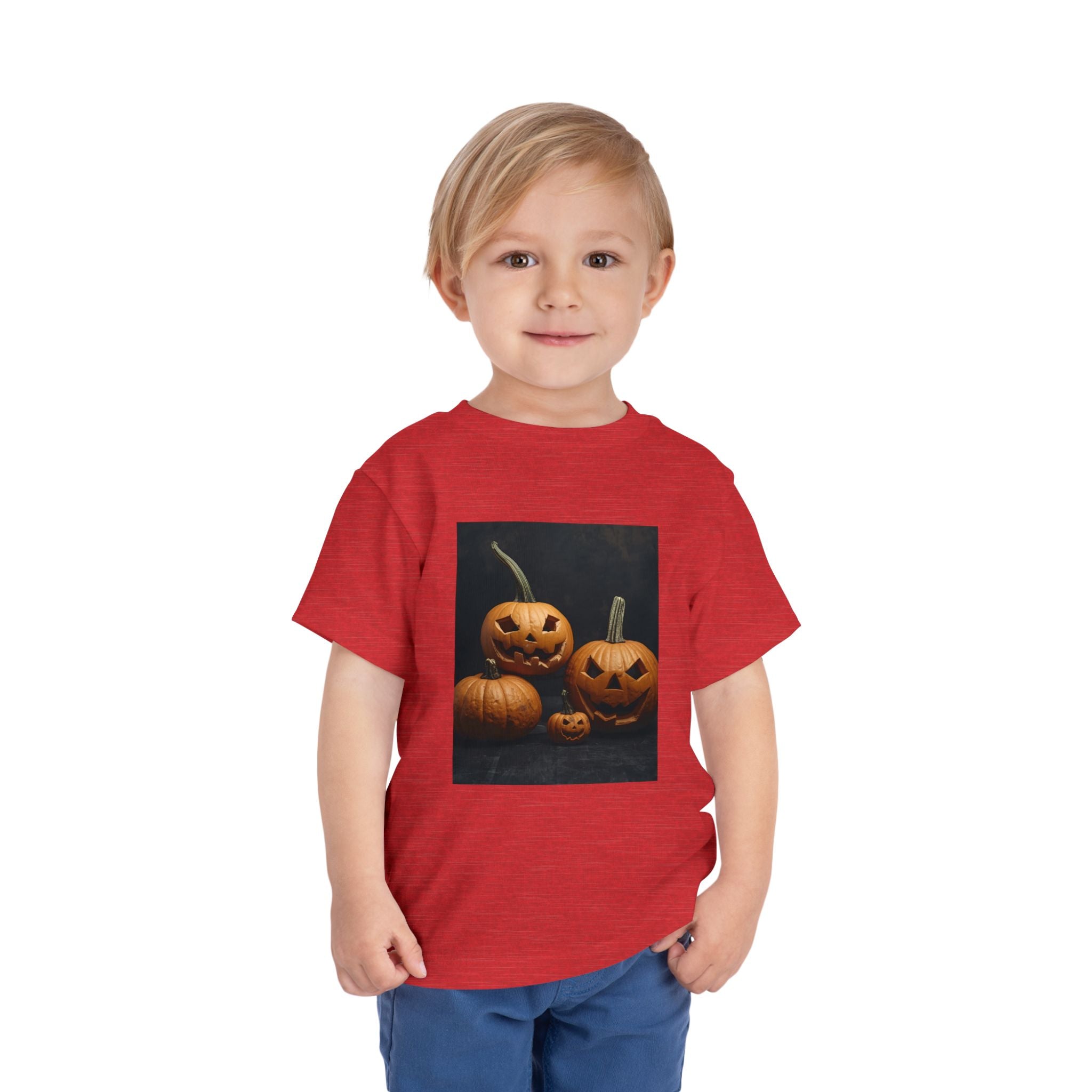 Spooky Halloween Pumpkin Toddler Short Sleeve Tee