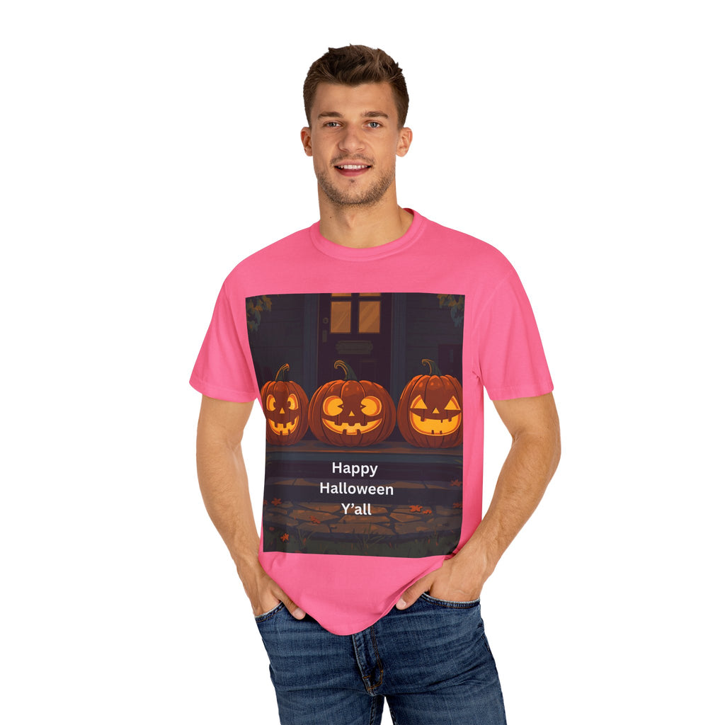 Happy Halloween Pumpkin Unisex T-shirt, Spooky Season Tee, Fall Festival Shirt, Pumpkin Graphic Top, Halloween Gift for Him/Her