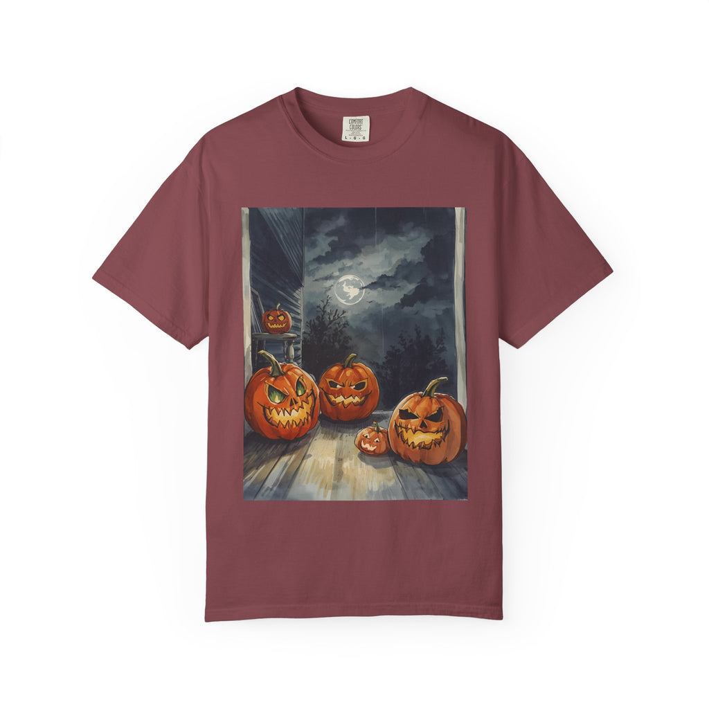 Halloween Pumpkin Spooky Unisex Garment-Dyed T-shirt